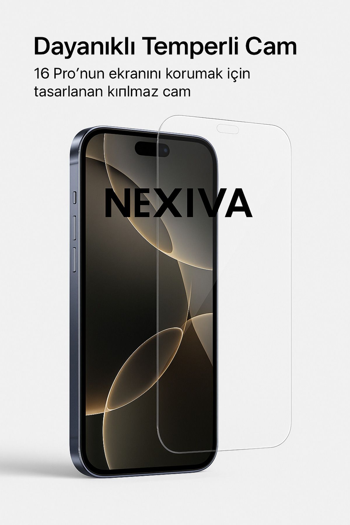 nexiva NEXİVA İPHONE 16 PRO ŞEFFAF 360 KAPLAYAN KIRILMAZ CAM