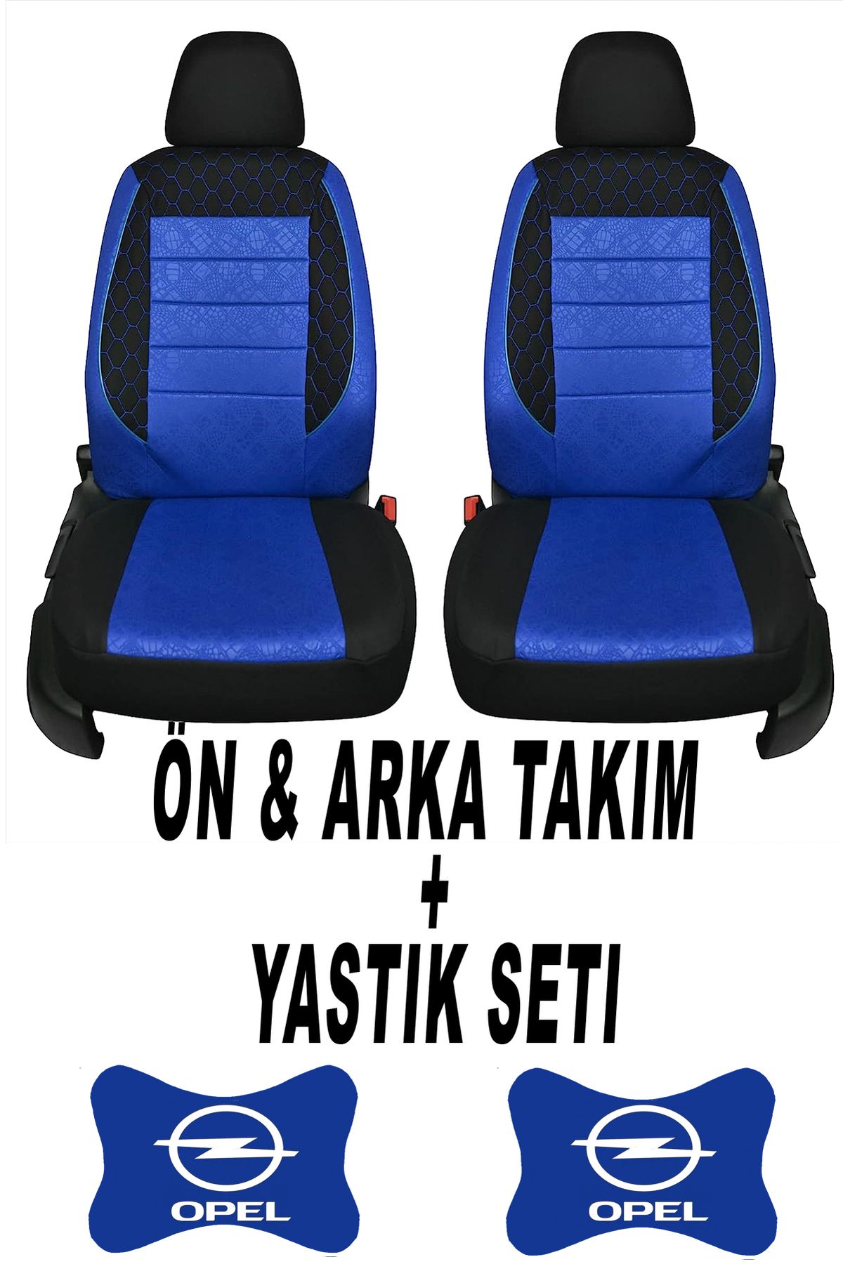 1araba1ev Oto Koltuk Kılıfı Opel Ön Arka Takım + 2 Adet Boyun Yastığı Seti