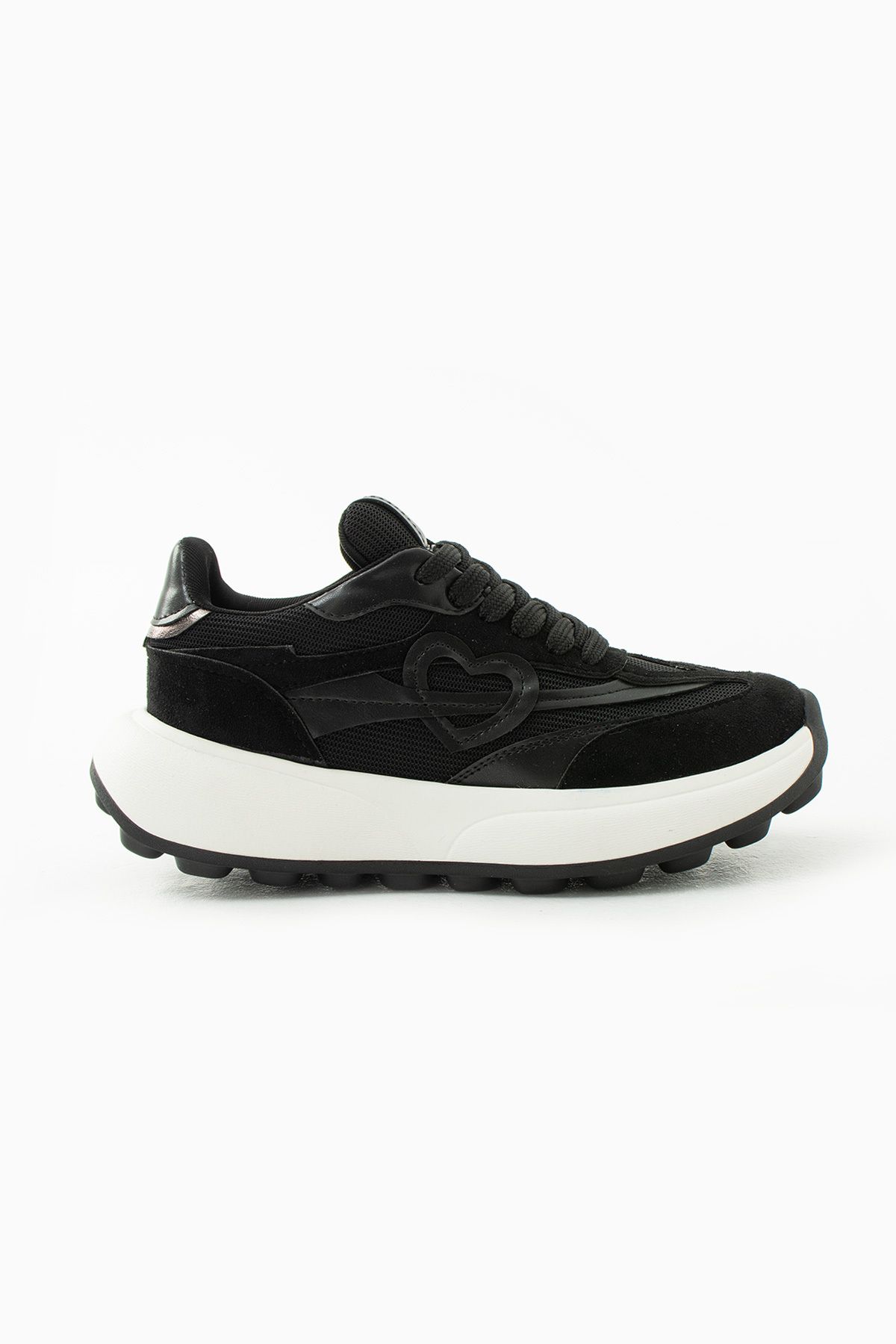 Siena Shoes Zona Kadın Bağcıklı Sneaker Siyah