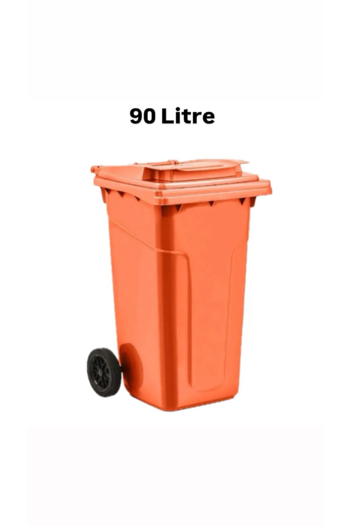 ELCY Tıbbi Atık Plastik Çöp Konteyneri 90LT Turuncu Plastik Konteyner Isıya Karşı Dayanıklı A Kalite