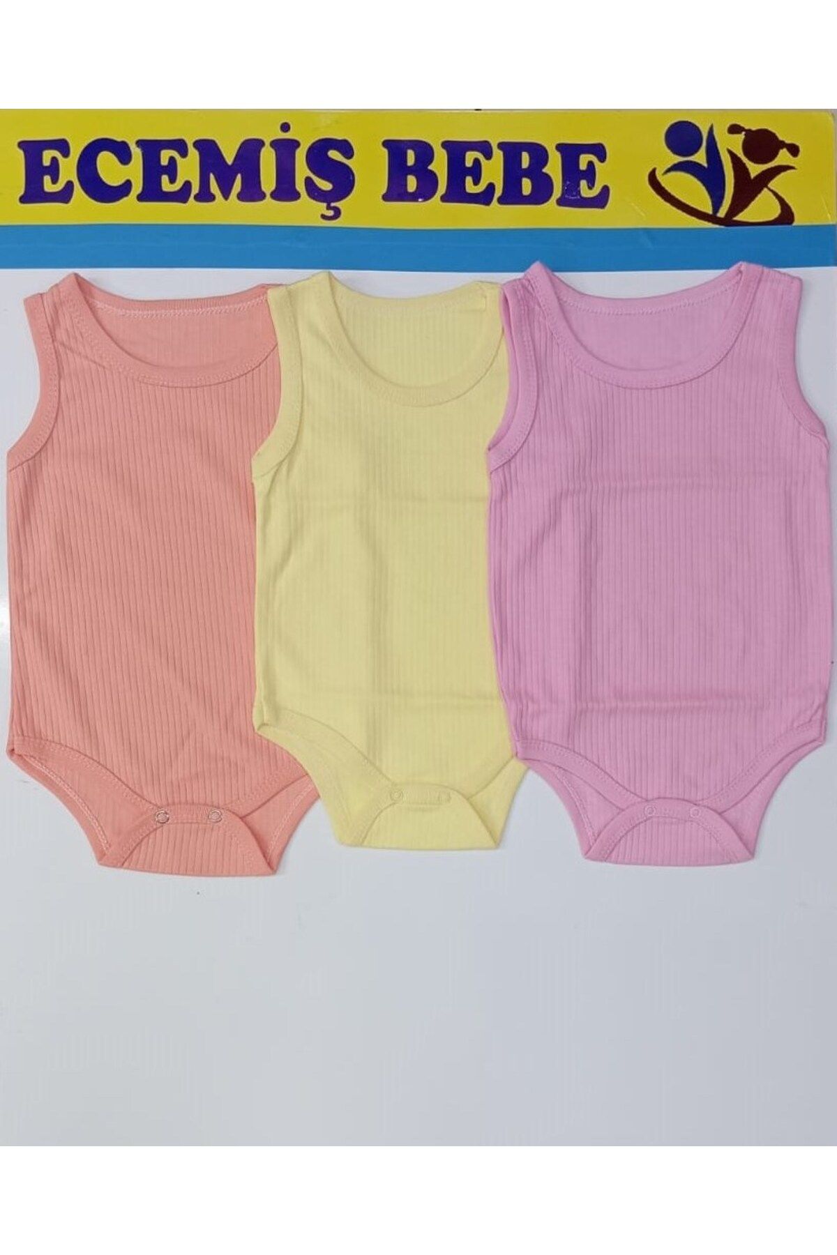 ecemiş 3 Adet Bebek Penye Çıtçıtlı Body