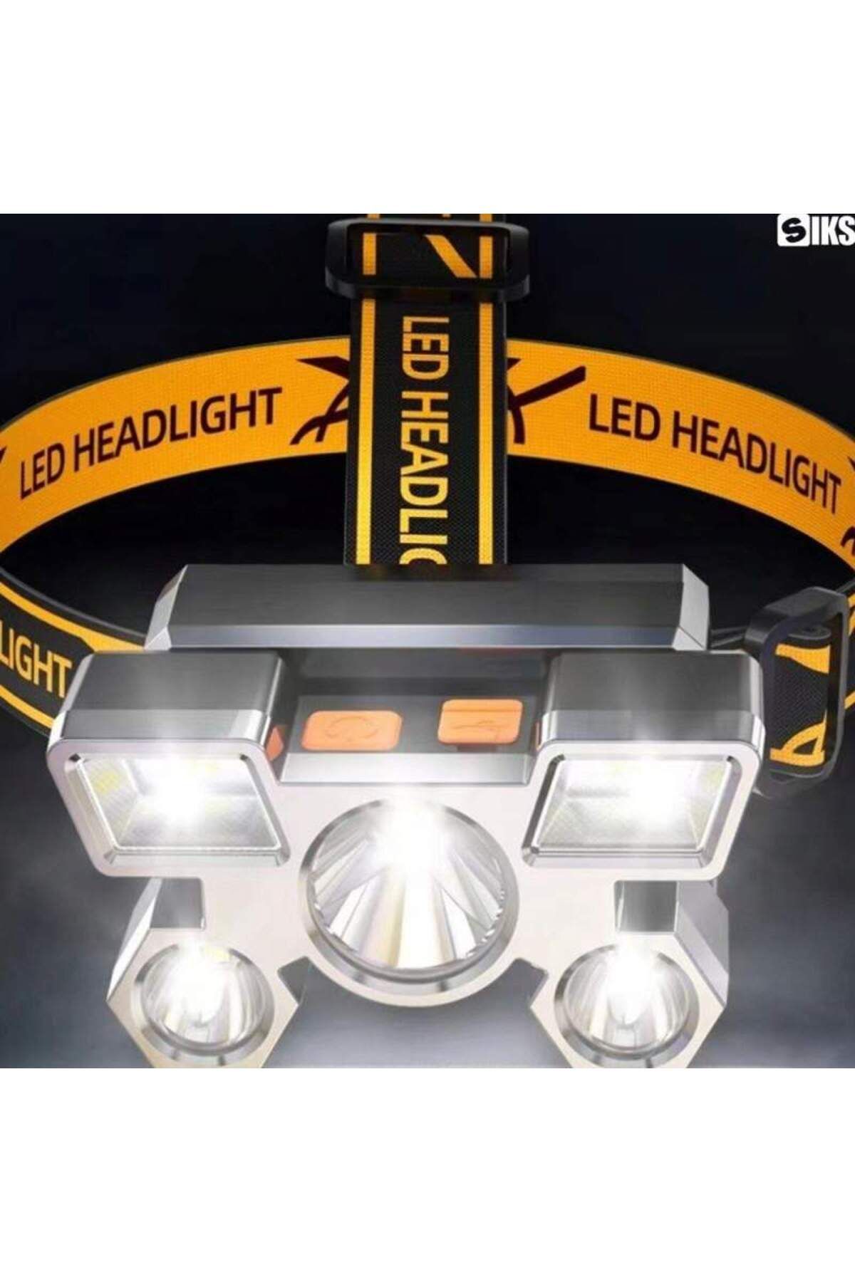 SIKS-Lanternă frontală LED, Profesională, Încărcare USB, 4 Moduri de iluminare, Indicator baterie, Încărcare USB 2
