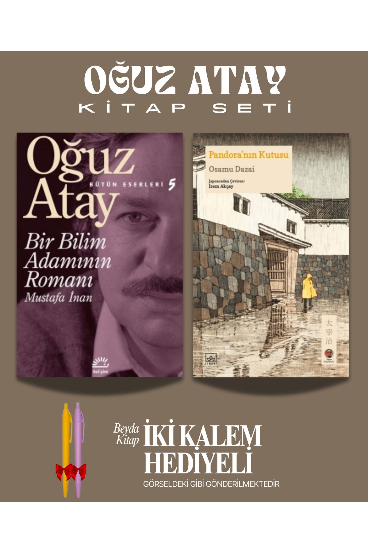 İletişim Yayınları Bir Bilim Adamının Romanı - Pandoranın Kutusu - Oğuz Atay - İki Kalem Hediyeli