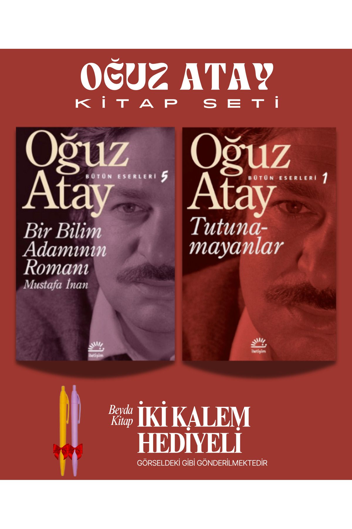 İletişim Yayınları Bir Bilim Adamının Romanı - Tutunamayanlar - Oğuz Atay - İki Kalem Hediyeli