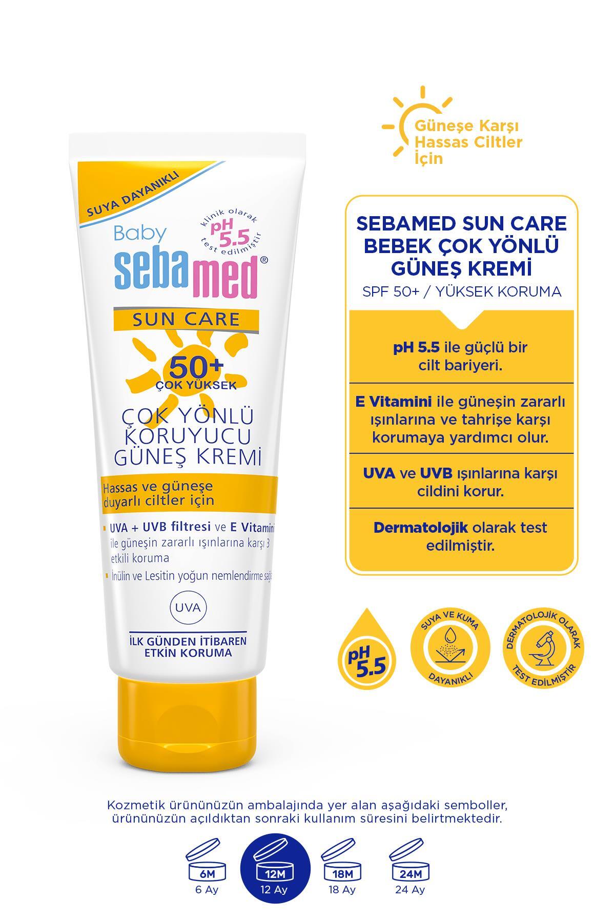 Bebek Güneş Seti SPF 50+ Güneş Kremi 75 ml ve Güneş Koruyucu 100 ml Çok Yönlü Makyaj Çantası Hediye — SET.SBMD.3 — تصویر 3 از 3