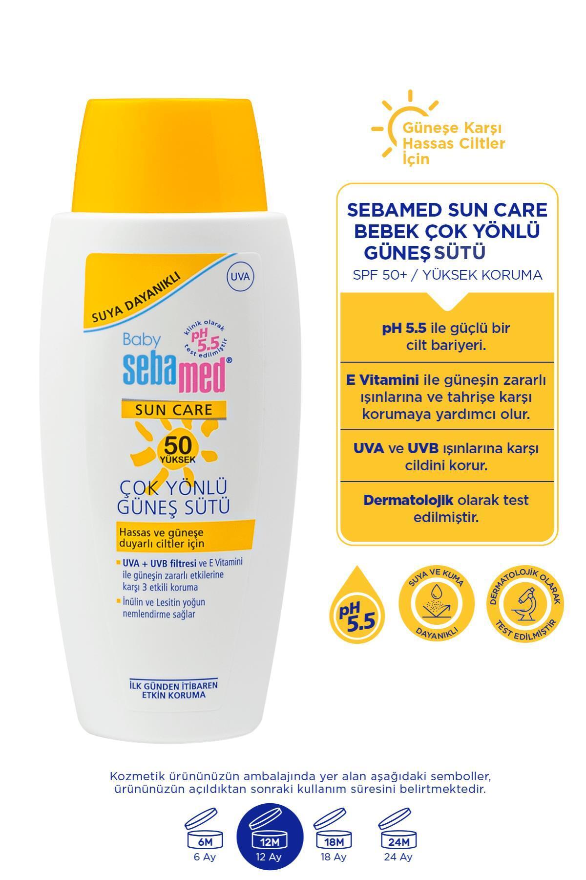 Bebek Güneş Seti SPF 50+ Güneş Kremi 75 ml ve Güneş Koruyucu 100 ml Çok Yönlü Makyaj Çantası Hediye — SET.SBMD.3 — تصویر 2 از 3
