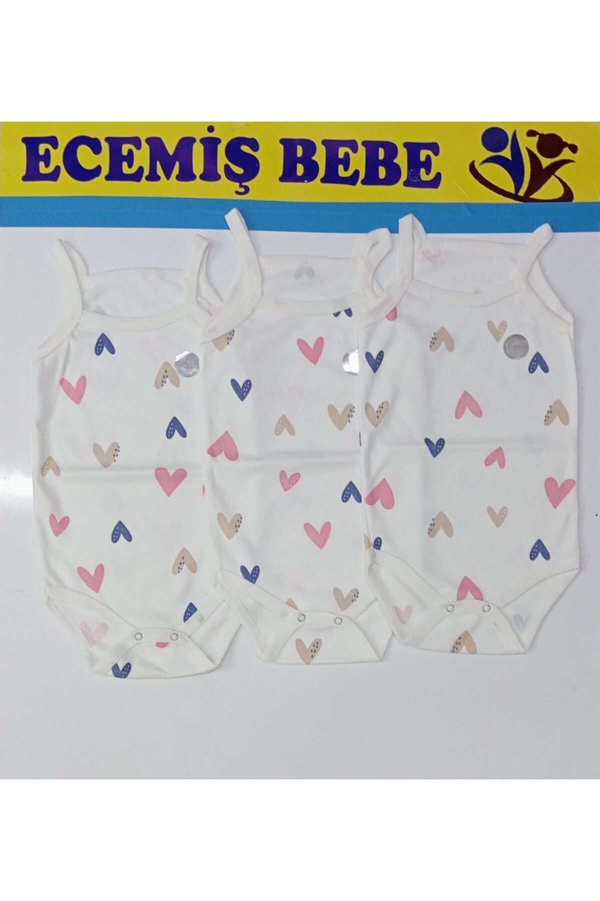 ecemiş 3 Adet Bebek Penye Çıtçıtlı Body