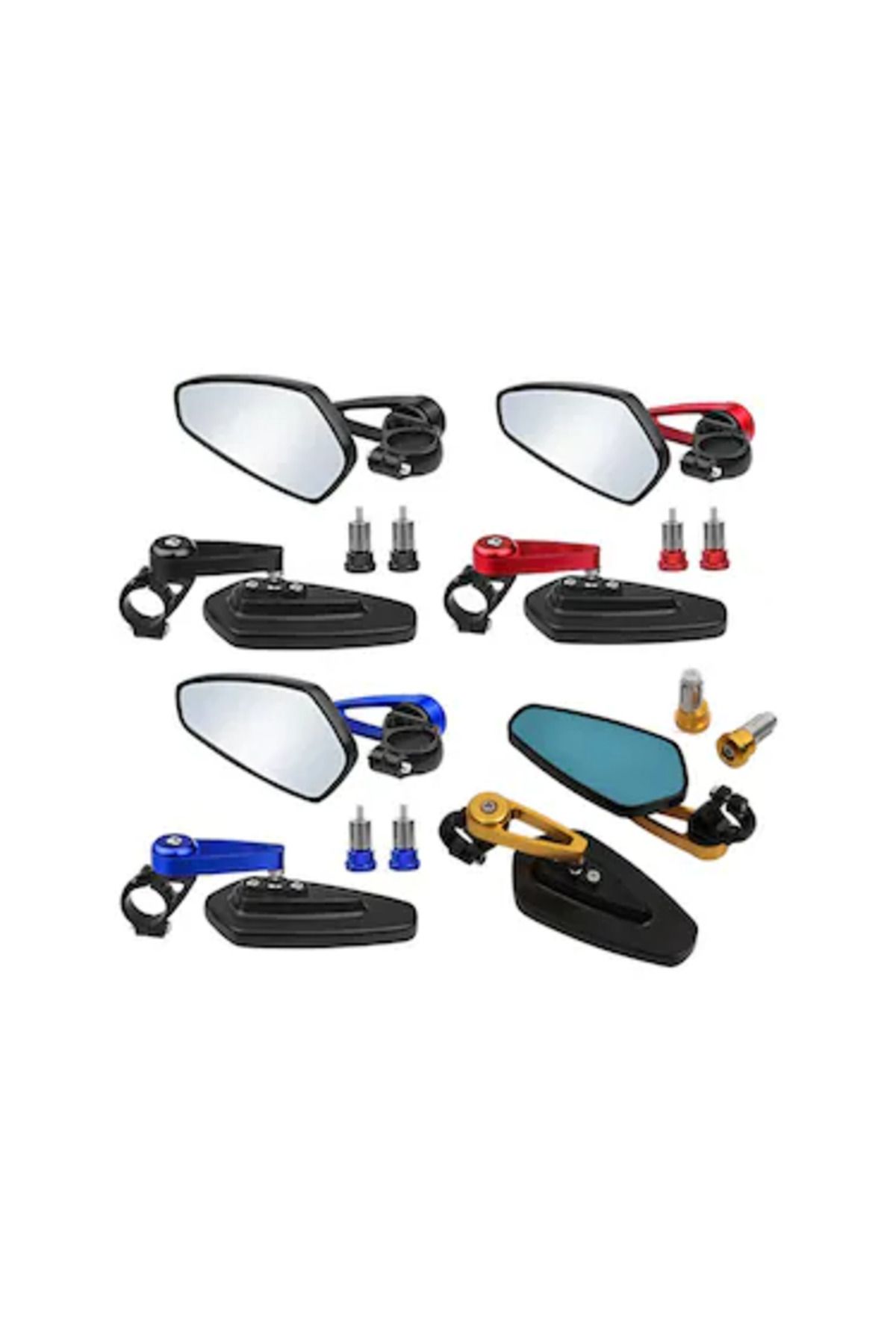 MotoTork Motosiklet Universal Siyah Gidon Aynası