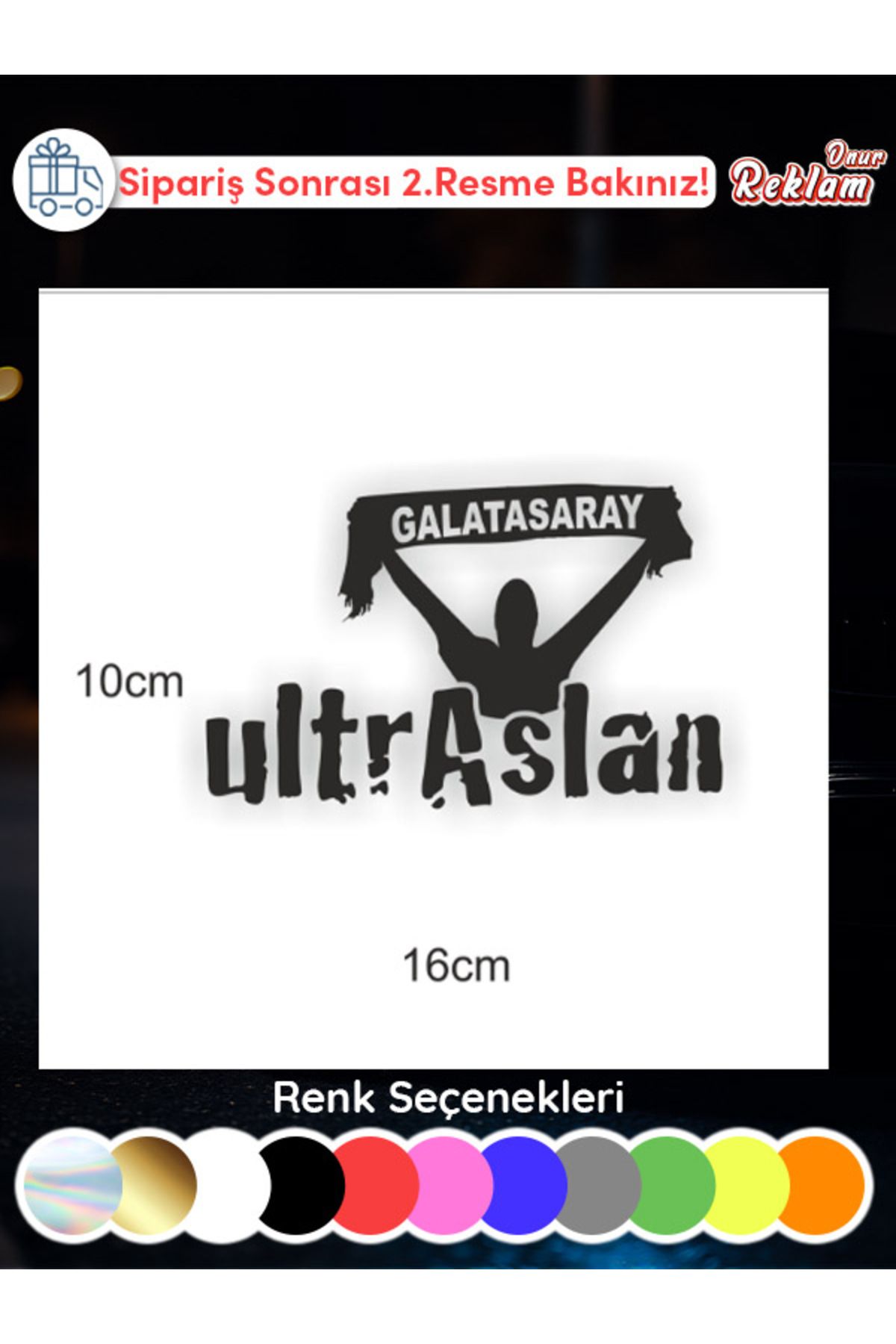 onurreklamonline Galatasaray UltrAslan Sticker