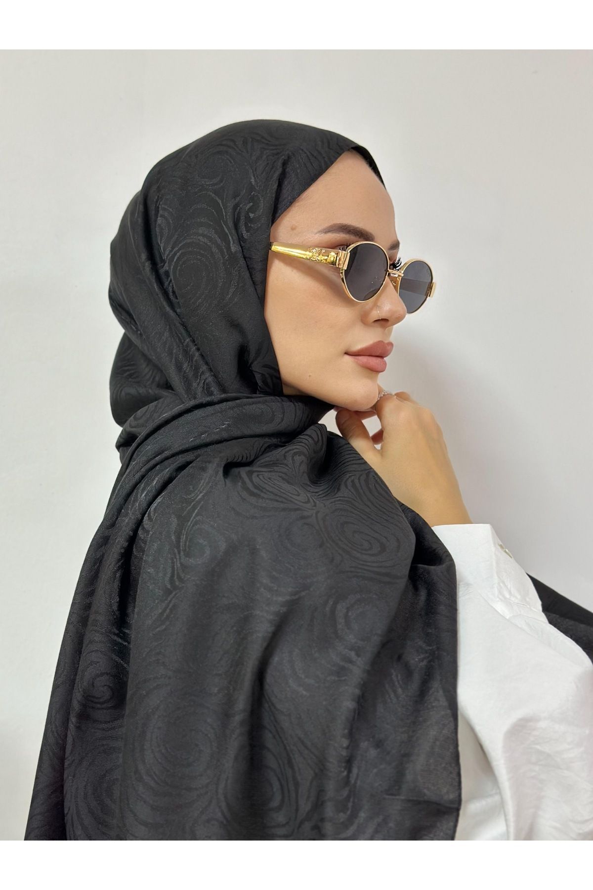 Pull Scarfs Shine İsabella Desen - Siyah