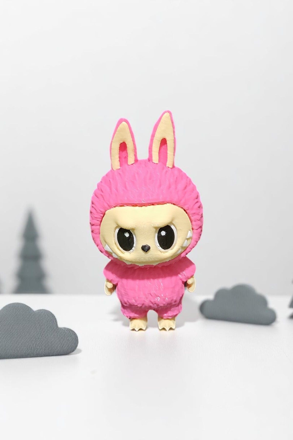 Vaiflagy Store Labubu Pembe Figür 10 cm Plastik - Hediyelik Dekorasyon