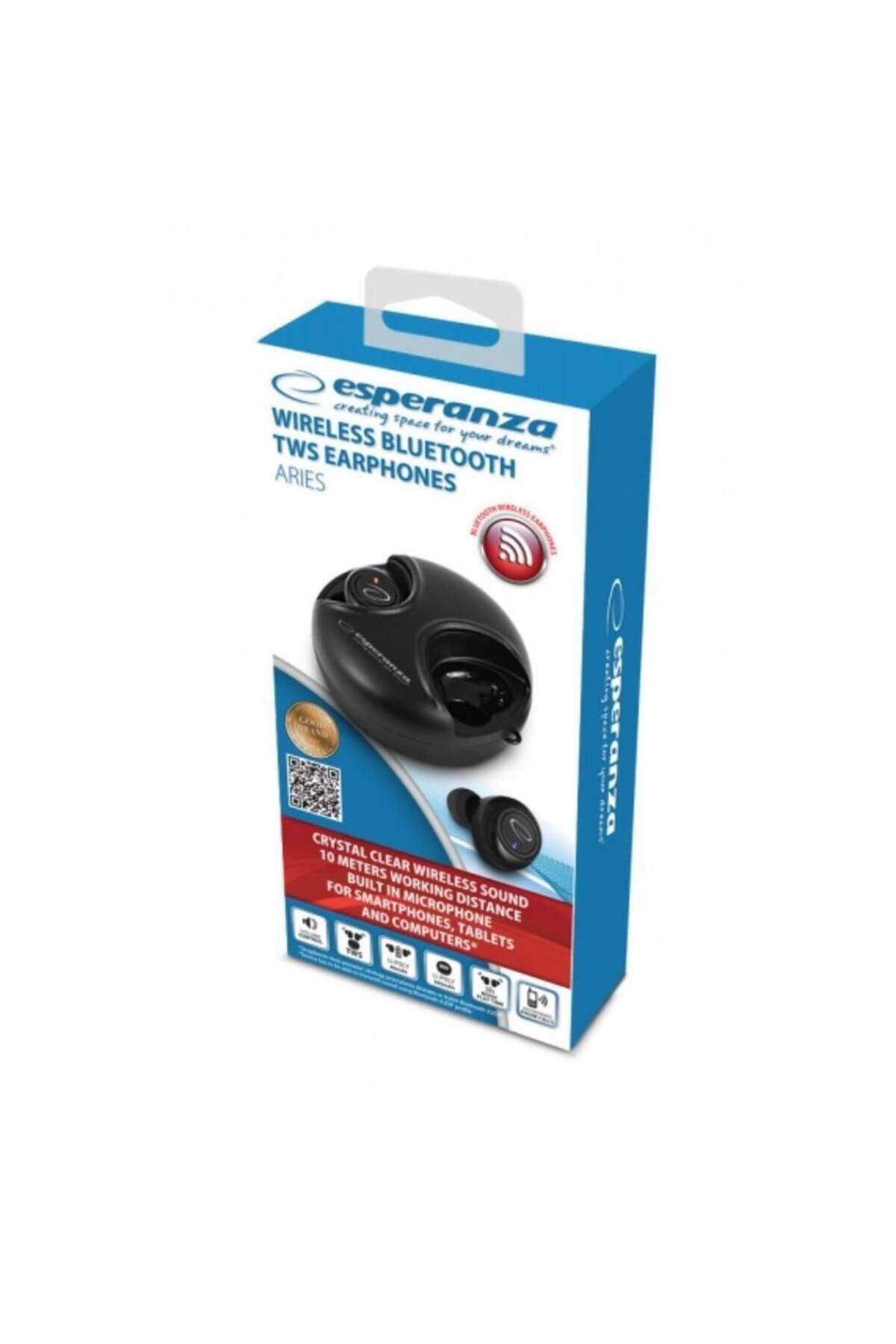 ESPERANZA-Casti True Wireless Esperanza Aries, Bluetooth, Touch control, Microfon (Negru) 6