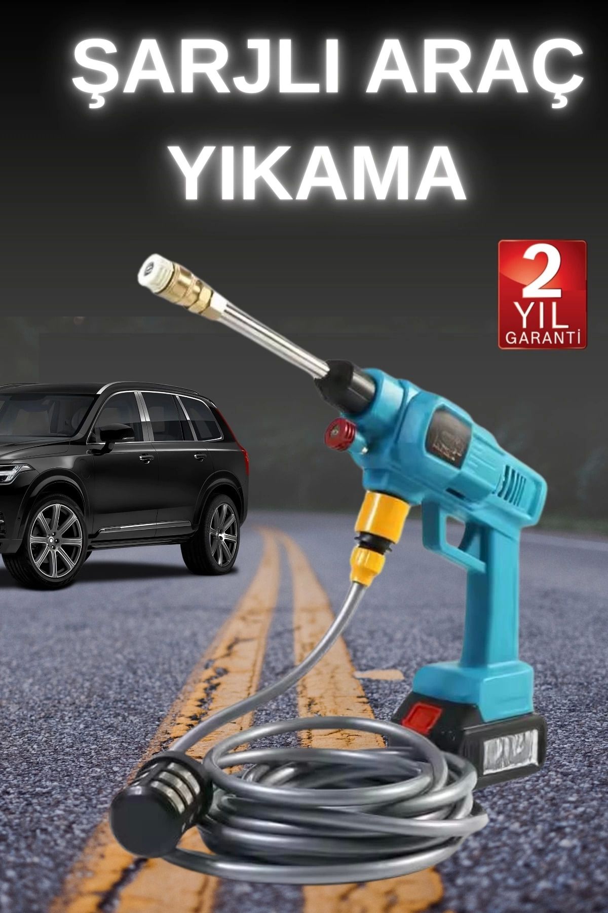 Vemora Şarjlı Ve Yüksek Basınçlı Oto Yıkama Makinesi Ve Sulama Tabancası Bahçe Yıkama Makinesi