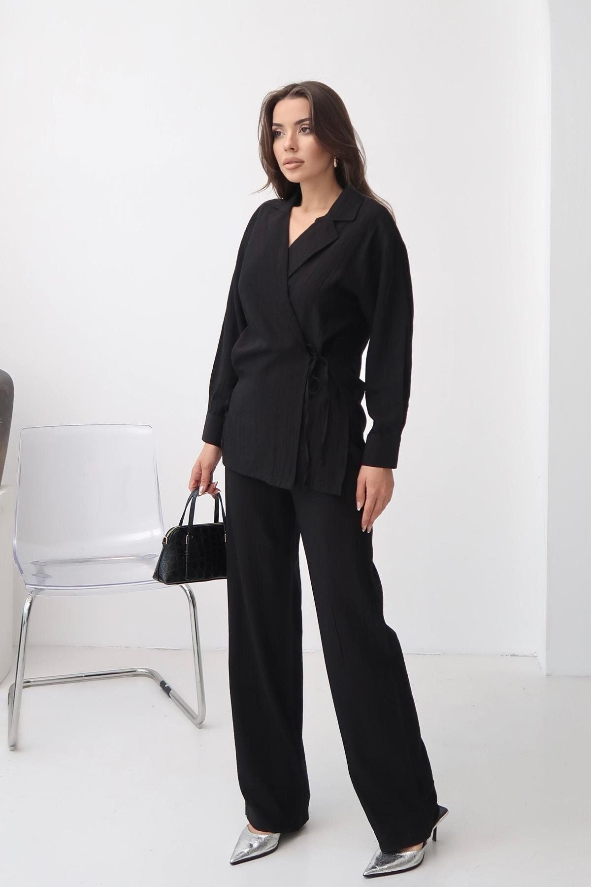 İstangül Butik Urban Chic Kruvaze Yaka Takım