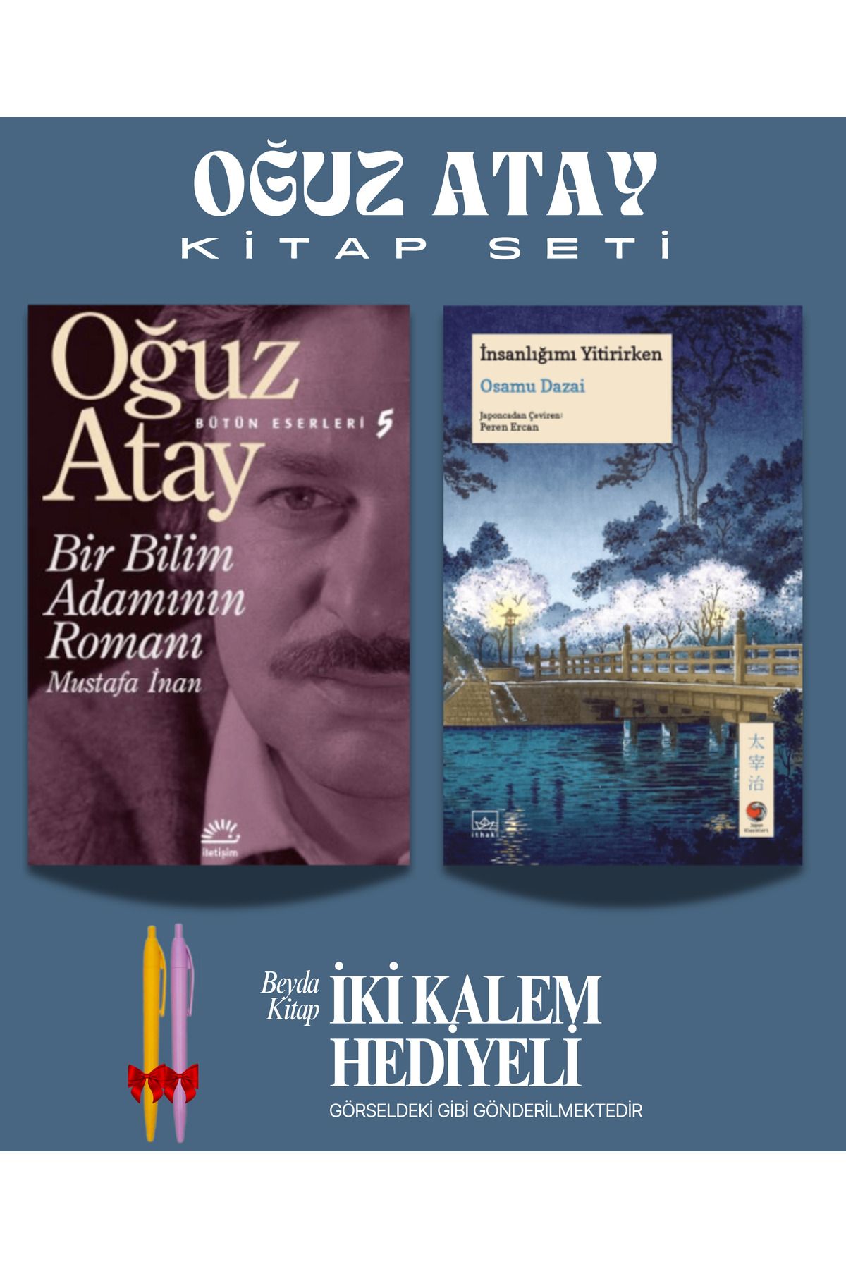 İletişim Yayınları Bir Bilim Adamının Romanı - İnsanlığımı Yitirirken - Oğuz Atay - İki Kalem Hediyeli