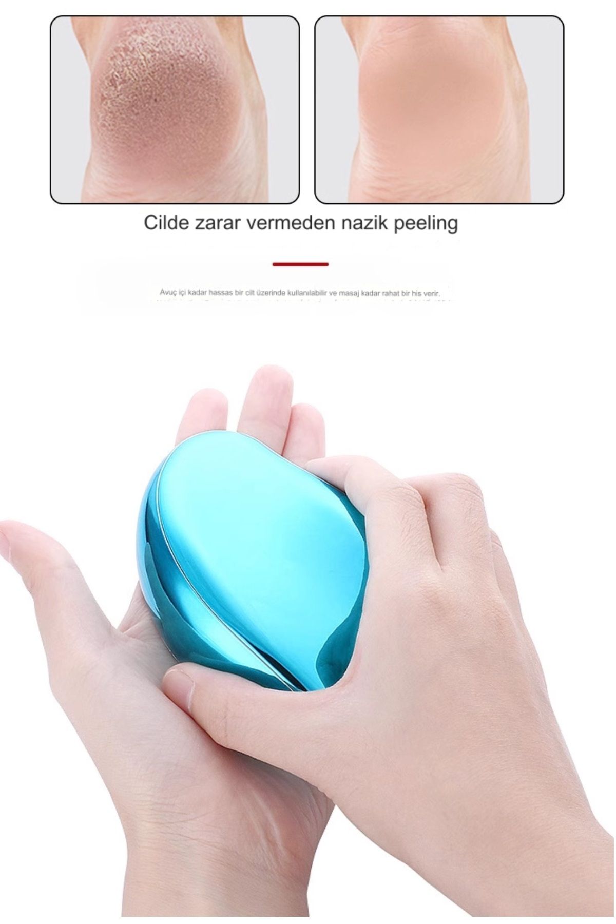 AboutThePerfect Yeni Ped Egg Kristal Ayak Topuk Bakım Törpüsü ve Rende, Sağlıklı ve Güzel Ayaklar İçin
