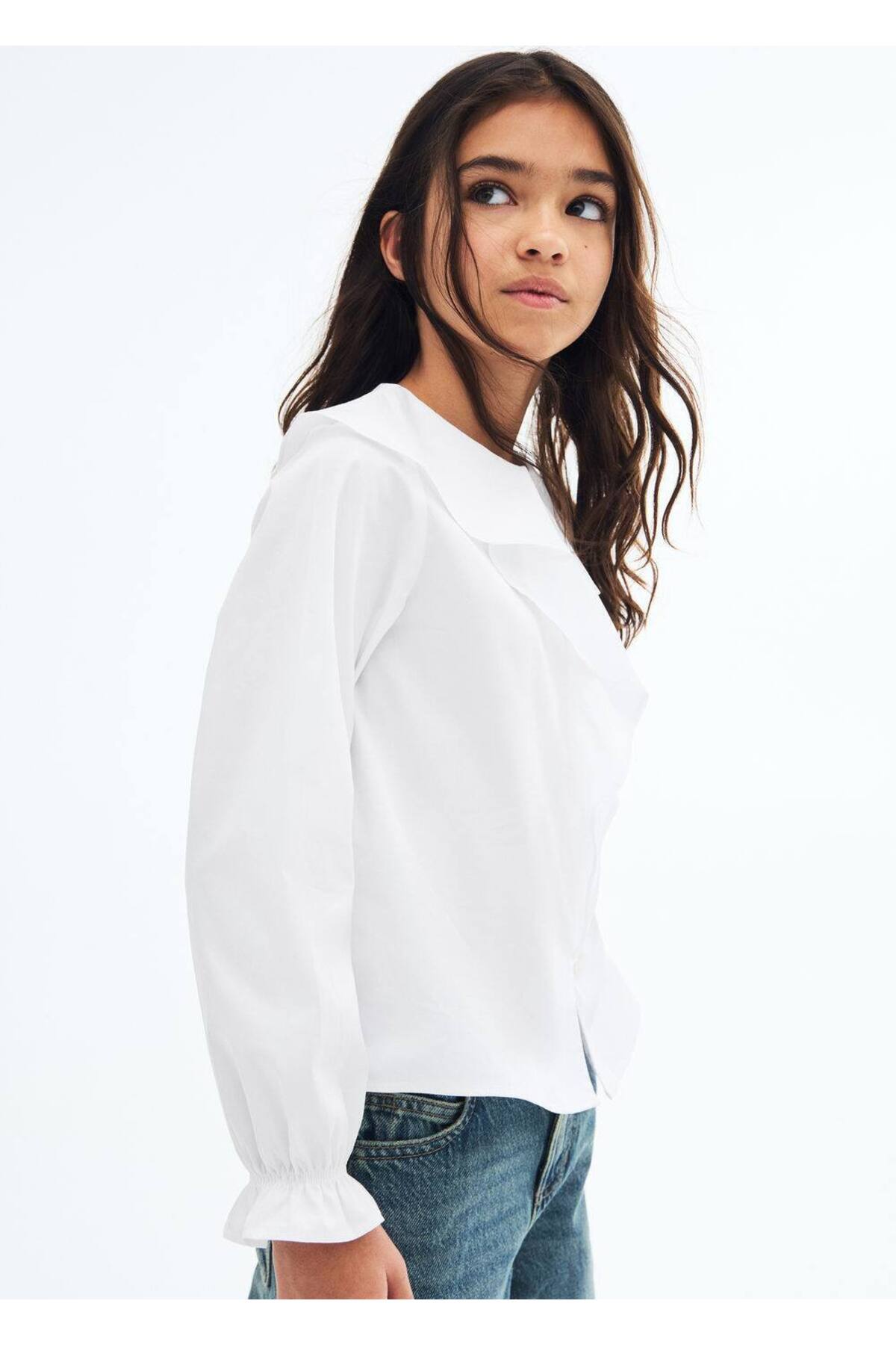 Volan detaylı gömlek