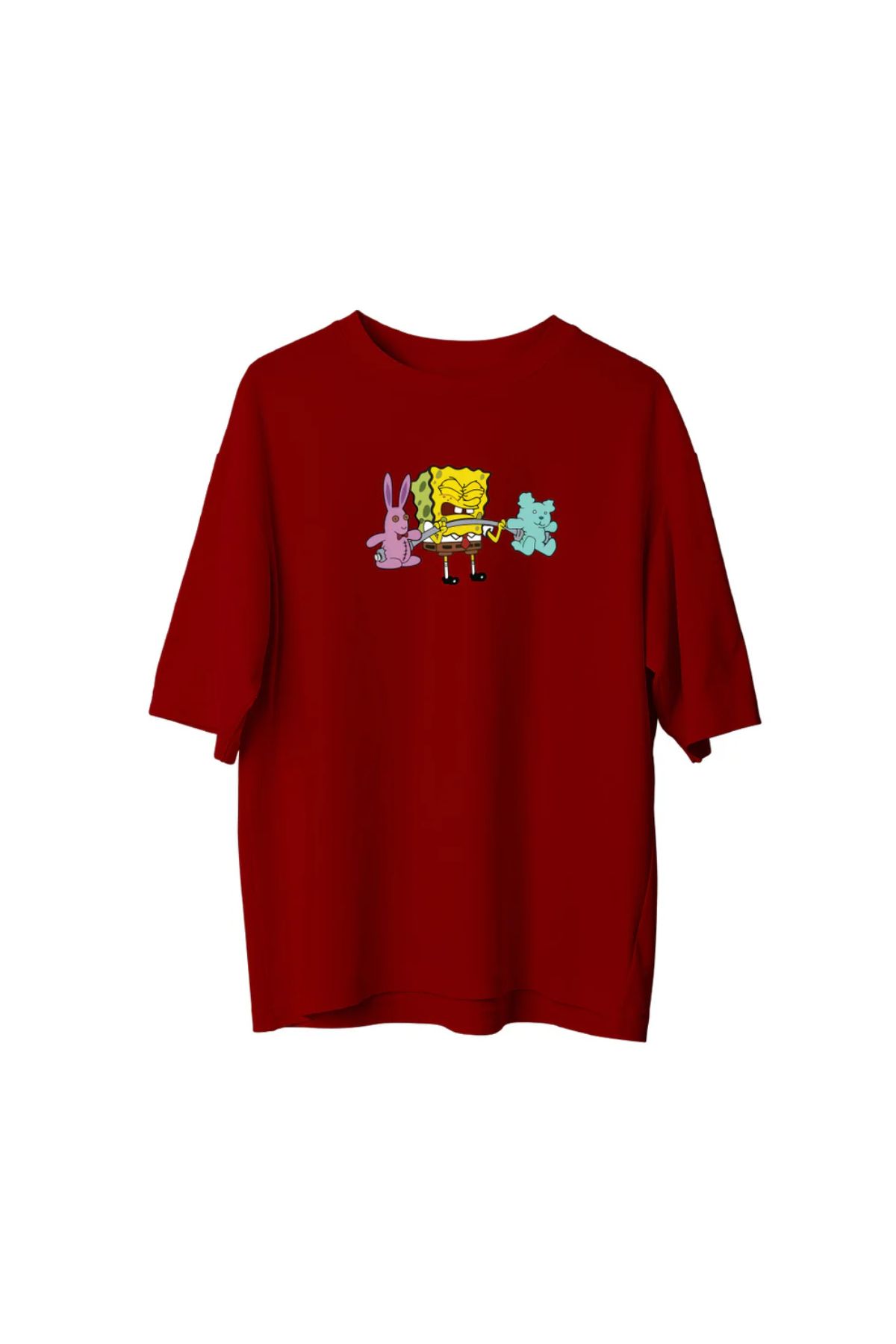 Koklonmoda Büyük Beden Unisex Ağırlık Oyuncak Baskılı Oversize T-Shirt