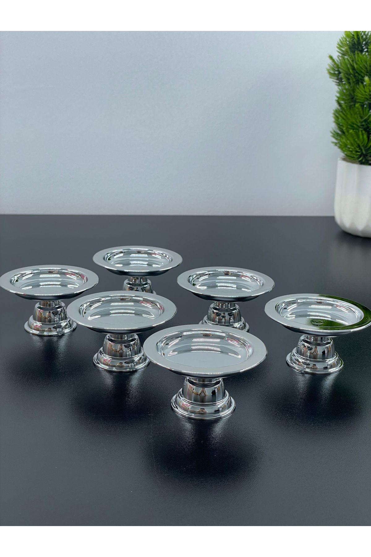 YzHome 6 Lı Plastik Kahve Yanı Lokumluk Sunumluk Kase Mini Dekoratif