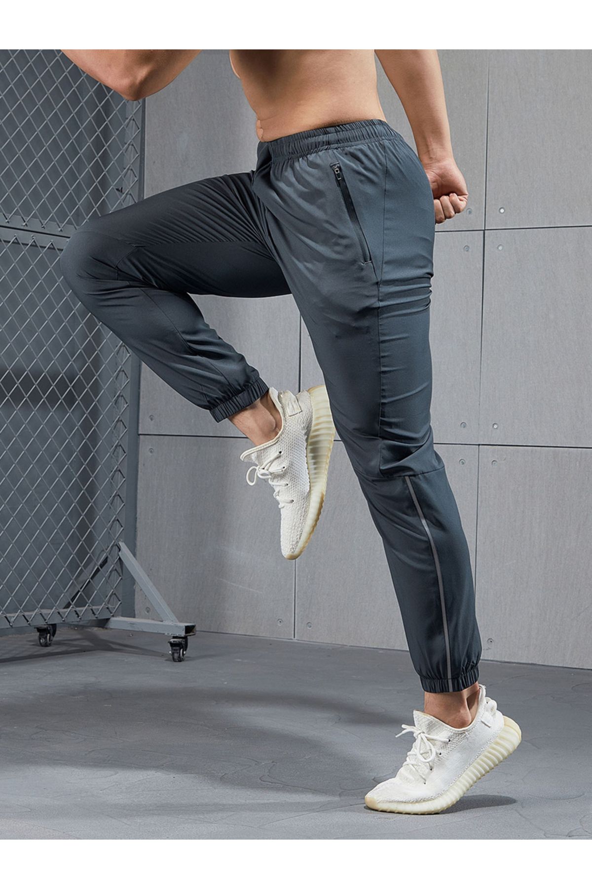 Take Two By Styli-Plain Side Stripe Detail Relaxed Fit Joggers 4