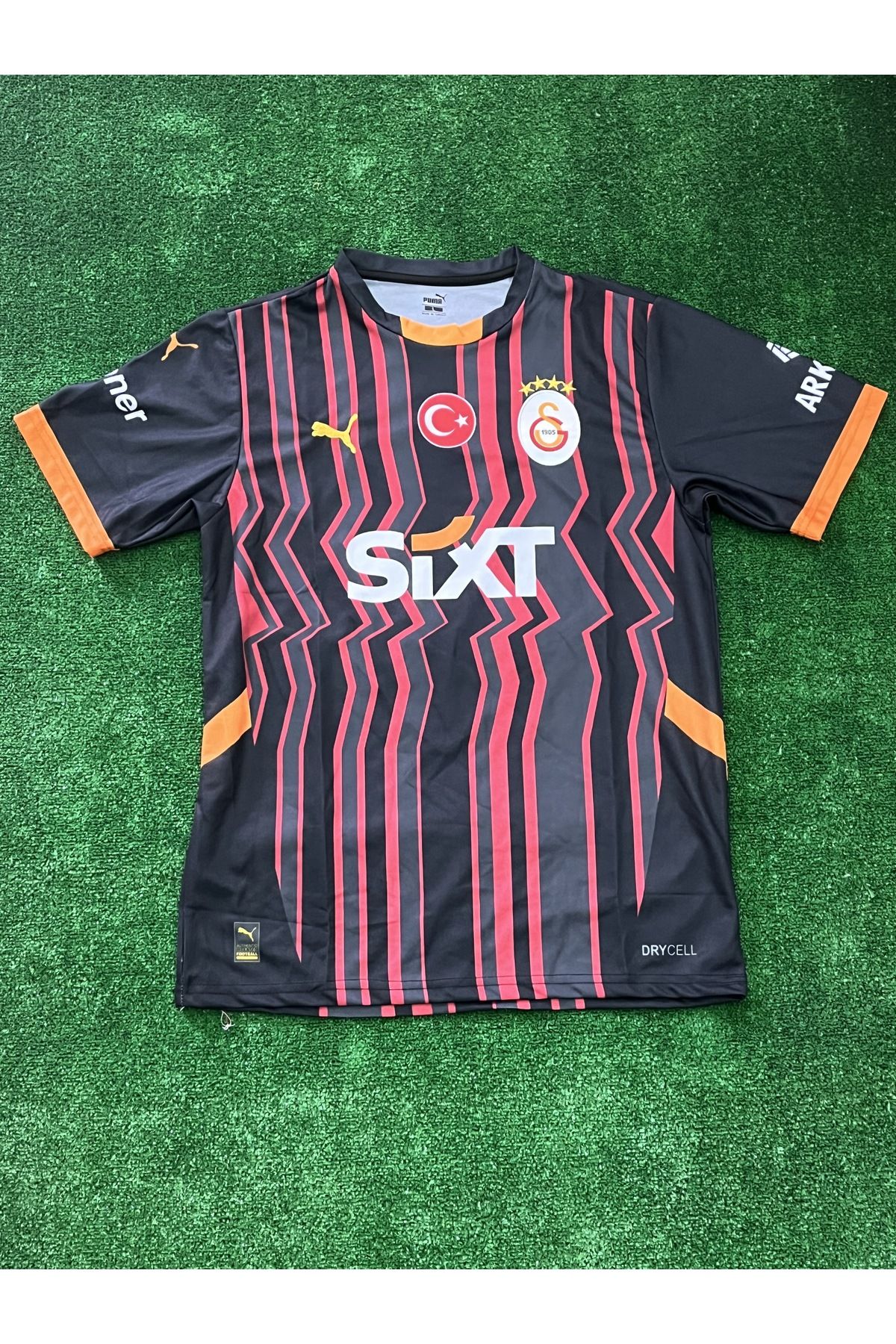JANJON STAR Arkası Boş / G'.â.l.a.t./\s.a.r.â.yy Yeni Sezon Siyah Renk Kısa Kol Forma
