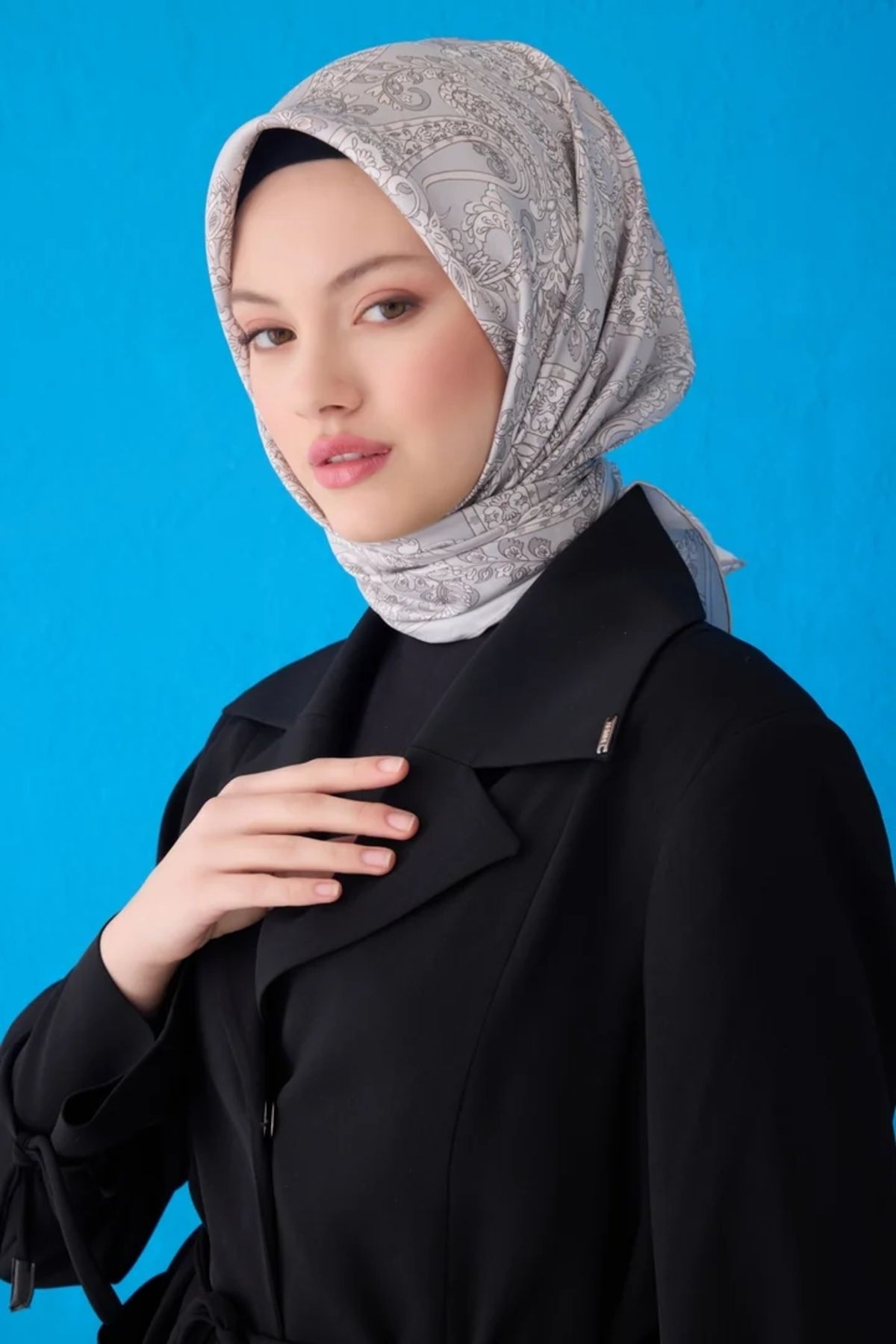 Belli Twill İpek Eşarp 4101D Etnik Desen Çok Renkli 12