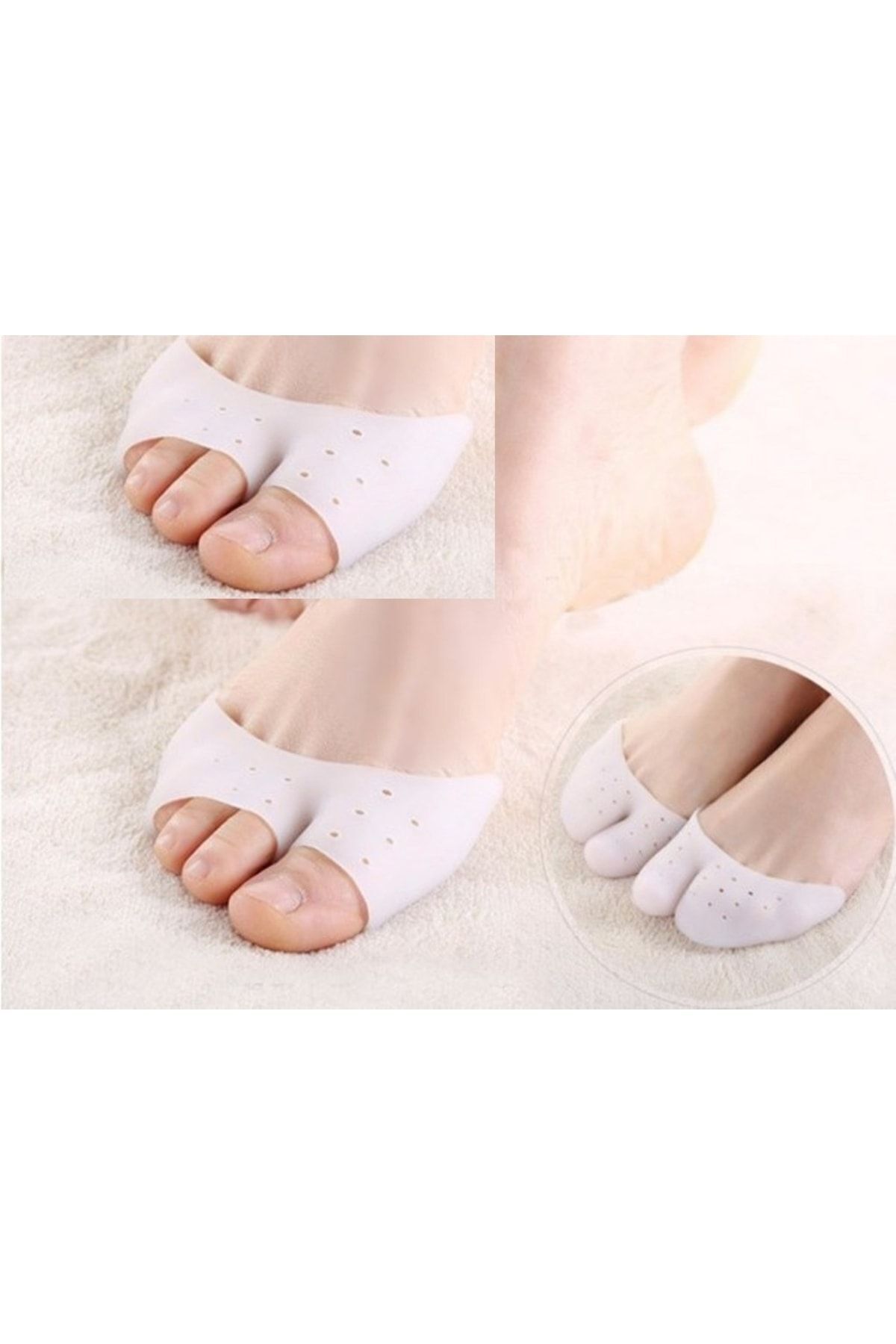 AboutThePerfect Yumuşak silikon ayak pedleri, kaymaz, rahat ve parmak ayırıcı tasarım