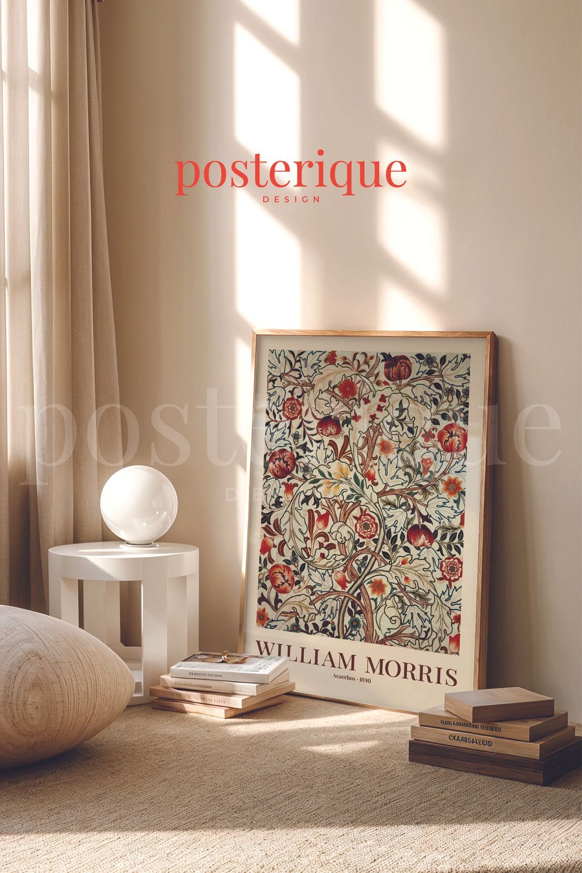 posterique Psterique William Morris Çerçevesiz Poster Dekoratif Modern Minimal Tablo