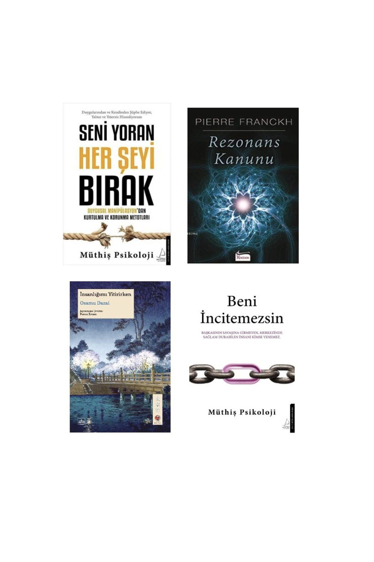 Destek Yayınları seni yoran her seyi birak + rezonans kanunu + insanligimi yitirirken + beni incitemessin =4 set