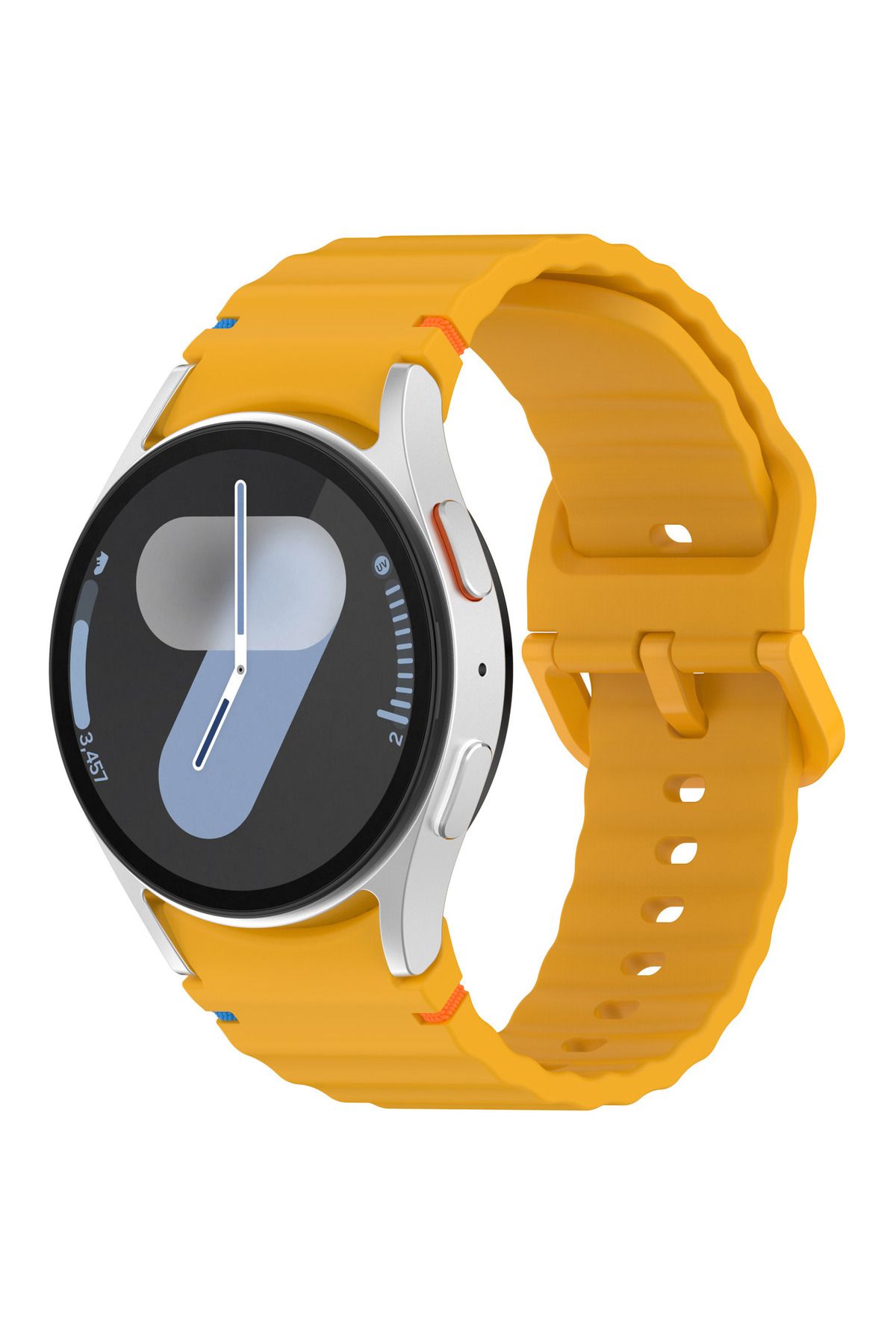 redmud teknoloji Samsung Galaxy Watch 4 5 6 7 FE 40 40 44 Classic42 43 46 47mm İle Uyumlu Kavisli Spor Silikon Kordon