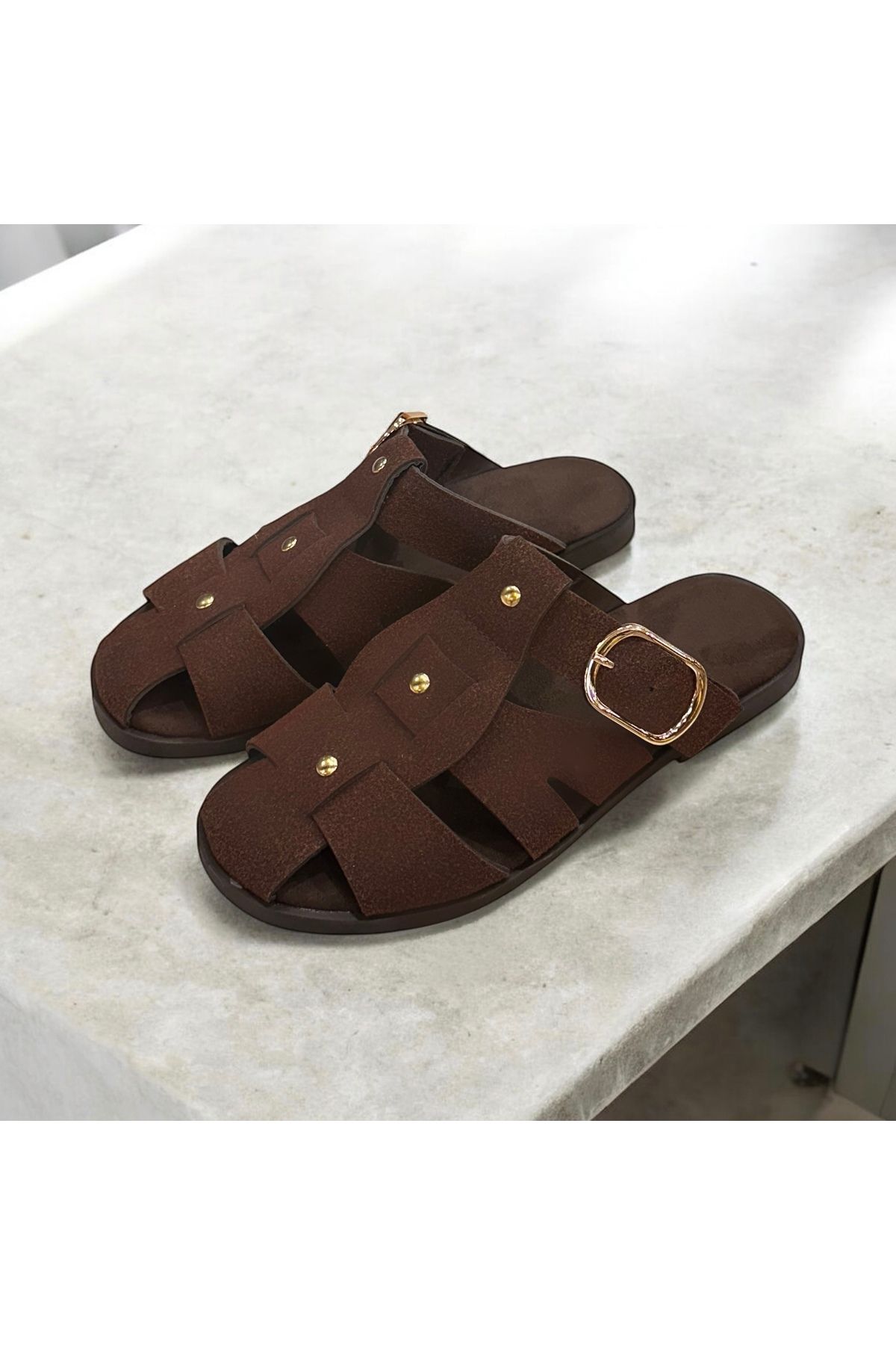 runa shoes süet önü kapalı terlik
