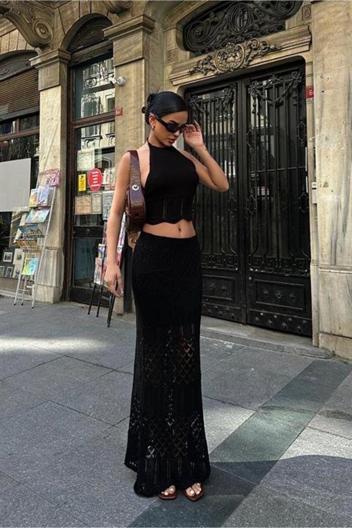D&M Life Collection Adela Kroşe Etek Takım 9504-01
