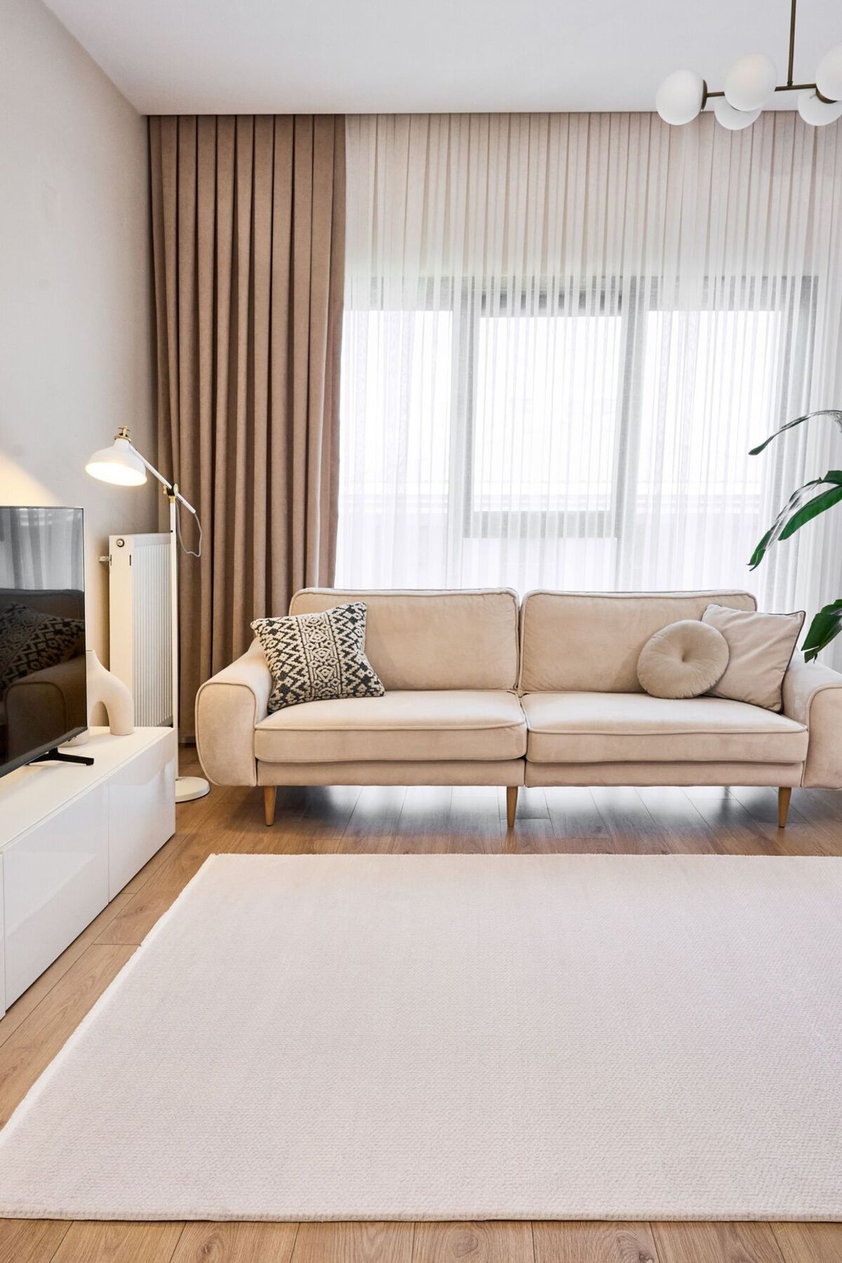 akbel halı & yatak exclusive home design Azur 6541 Açık Gri - Modern Akrilik Halı | Salon Oturma Halısı