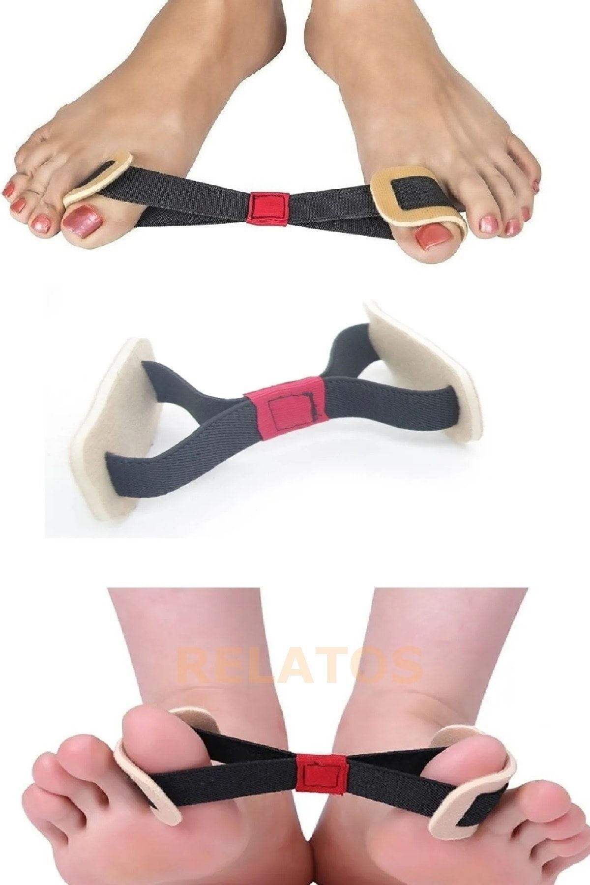 AboutThePerfect Ayak baş parmak eğriliği için esnek egzersiz lastiği, rahat ve kullanışlı tasarım