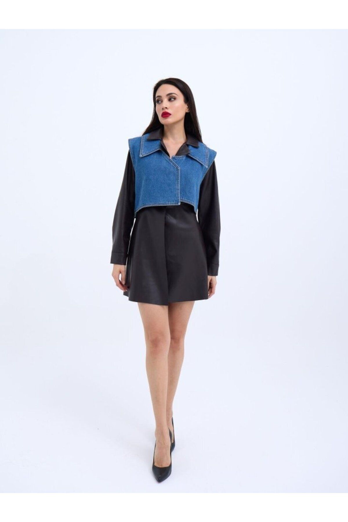 D&M Life Collection 6705 ELBİSE TAKIM-KOYU KAHVE