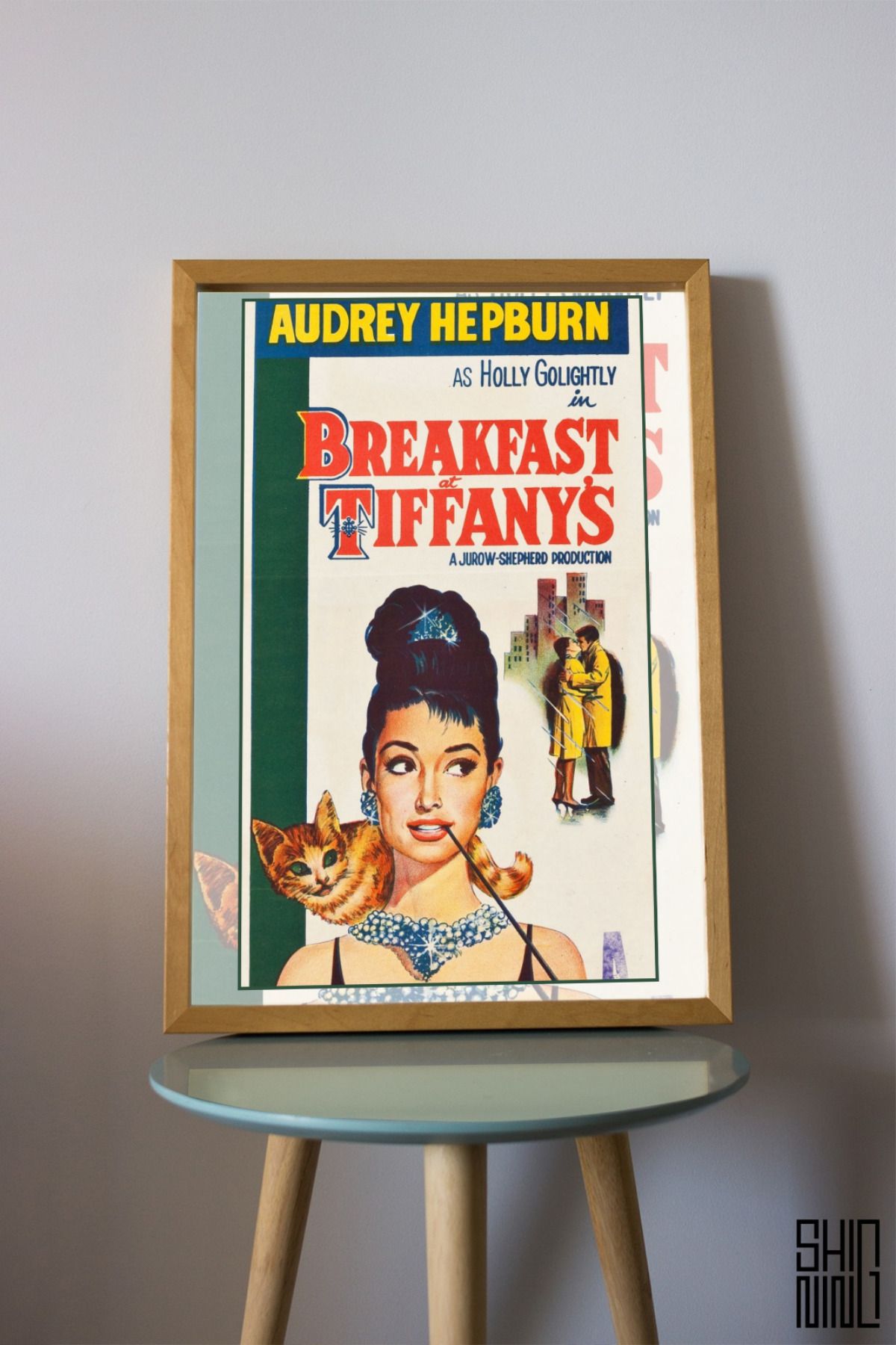 Home Çerçeveli "Breakfast at Tiffany's" Vintage Film Afişi Tablo