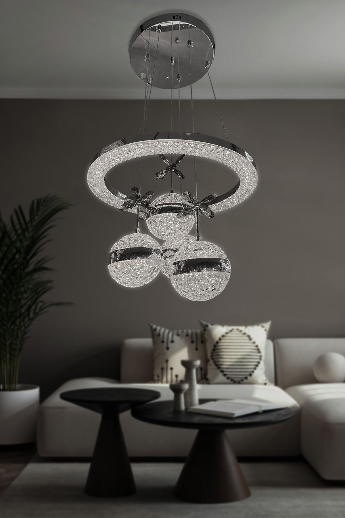 RSCOLLECTIONS Lina 4 lü Modern Sarkıt Led Avize