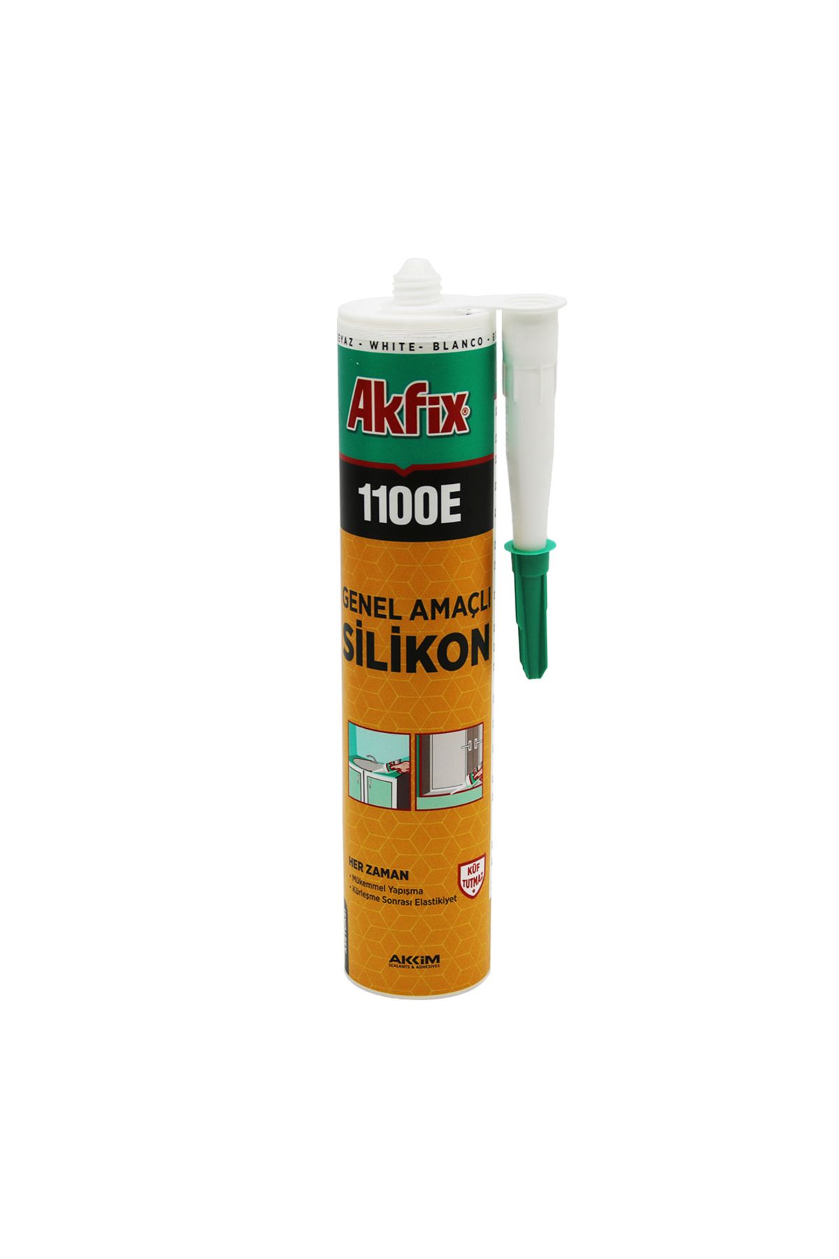 İklimStore AKFİX SA-142 1100E BEYAZ GENEL AMAÇLI ÜNİVERSAL SİLİKON 280 GR (5131)