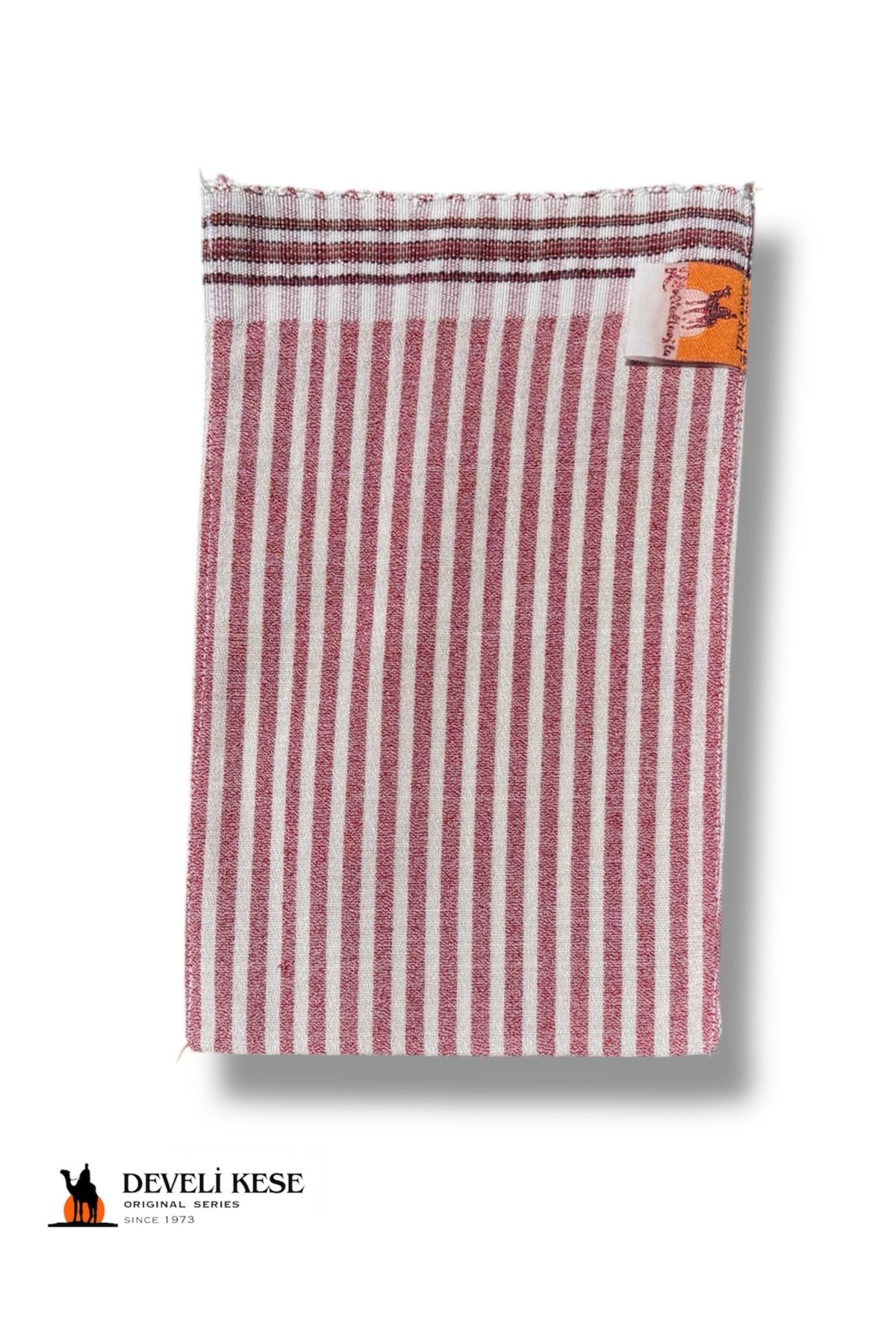 Develi Kese 1973 Orta Sert Banyo ve Hamam Kesesi Flos İpek Lineo -Kırmızı(1 adet)