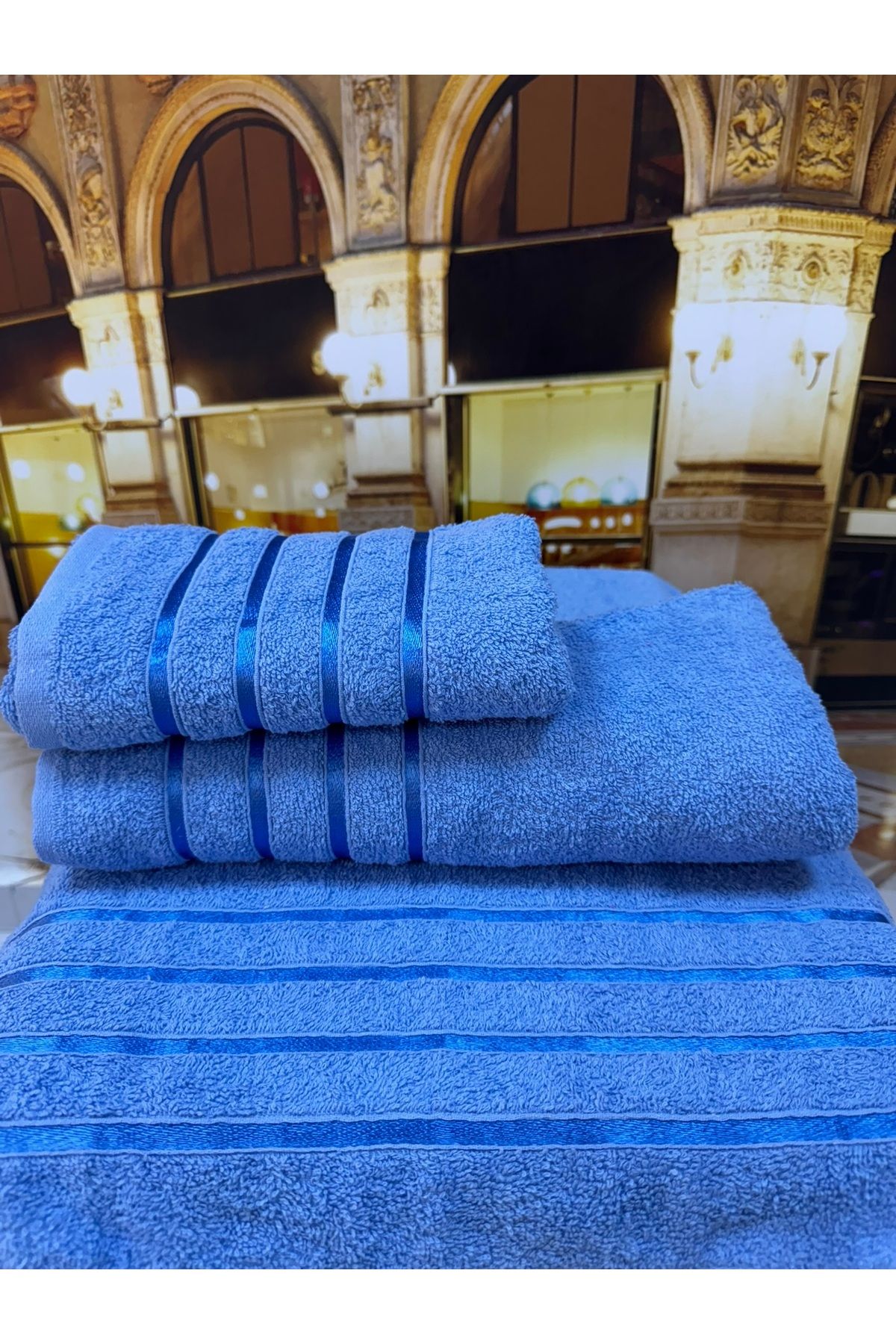 Artiva Home Collection %100 Pamuk Bukle 50x90 El Yüz ve 70x140 Banyo Havlu Seti