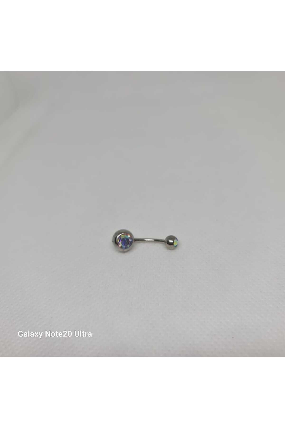 Store 316L Zirkon Taşlı Paslanmaz Çelik Göbek Piercing