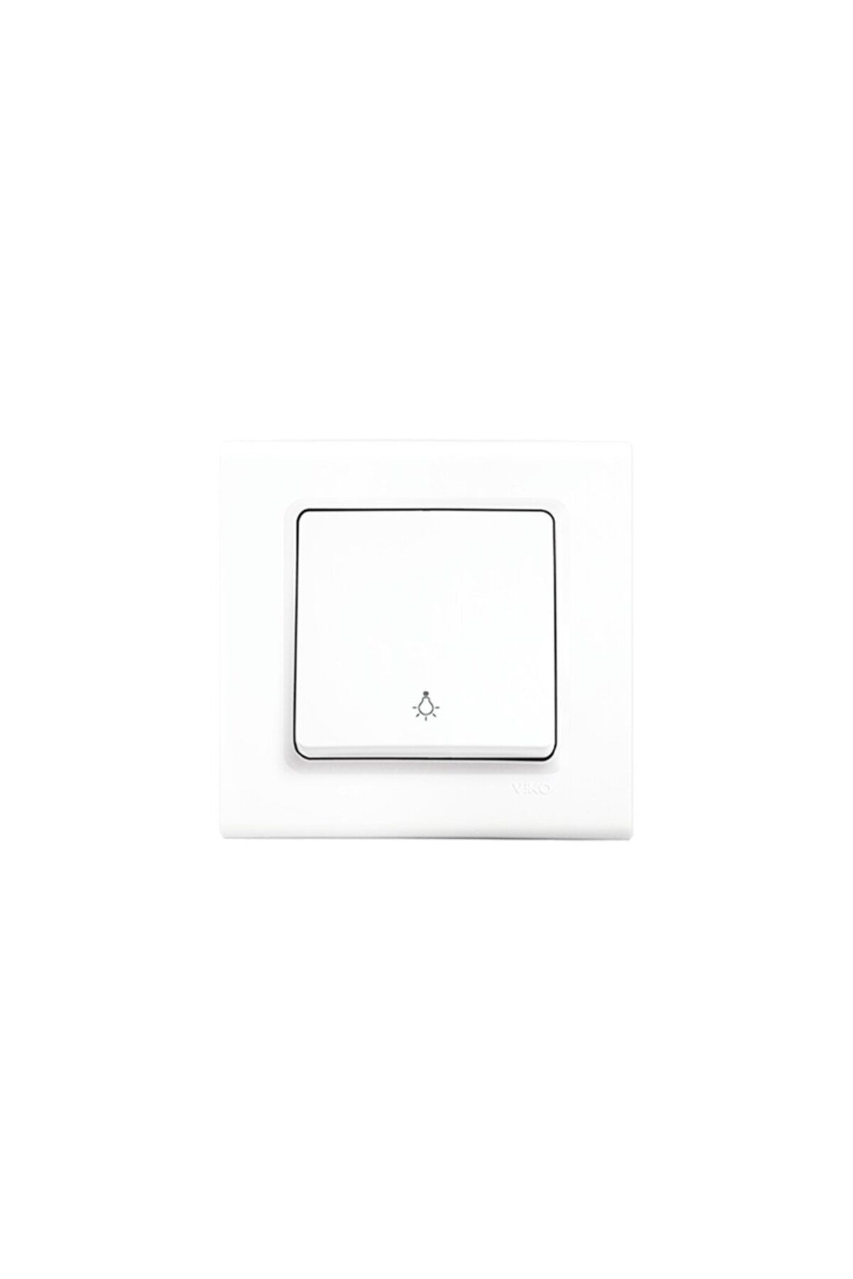İklimStore VİKO-91400003 LİNNERA S LIGHT - ÇERÇEVELİ TEKLİ ANAHTAR BEYAZ (5131)