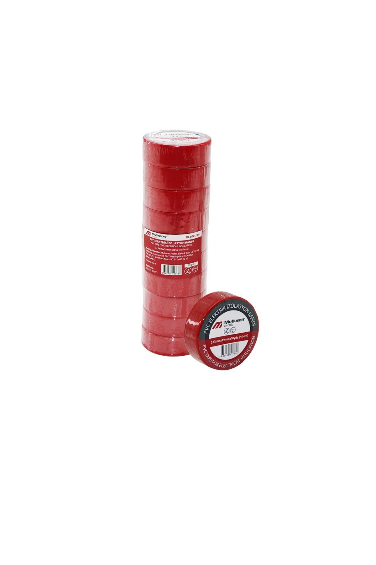 İklimStore LÜX KIRMIZI PVC İZOLASYON ELEKTRİK BANTI 0.13X19X10YDS 9.14MM (5131)