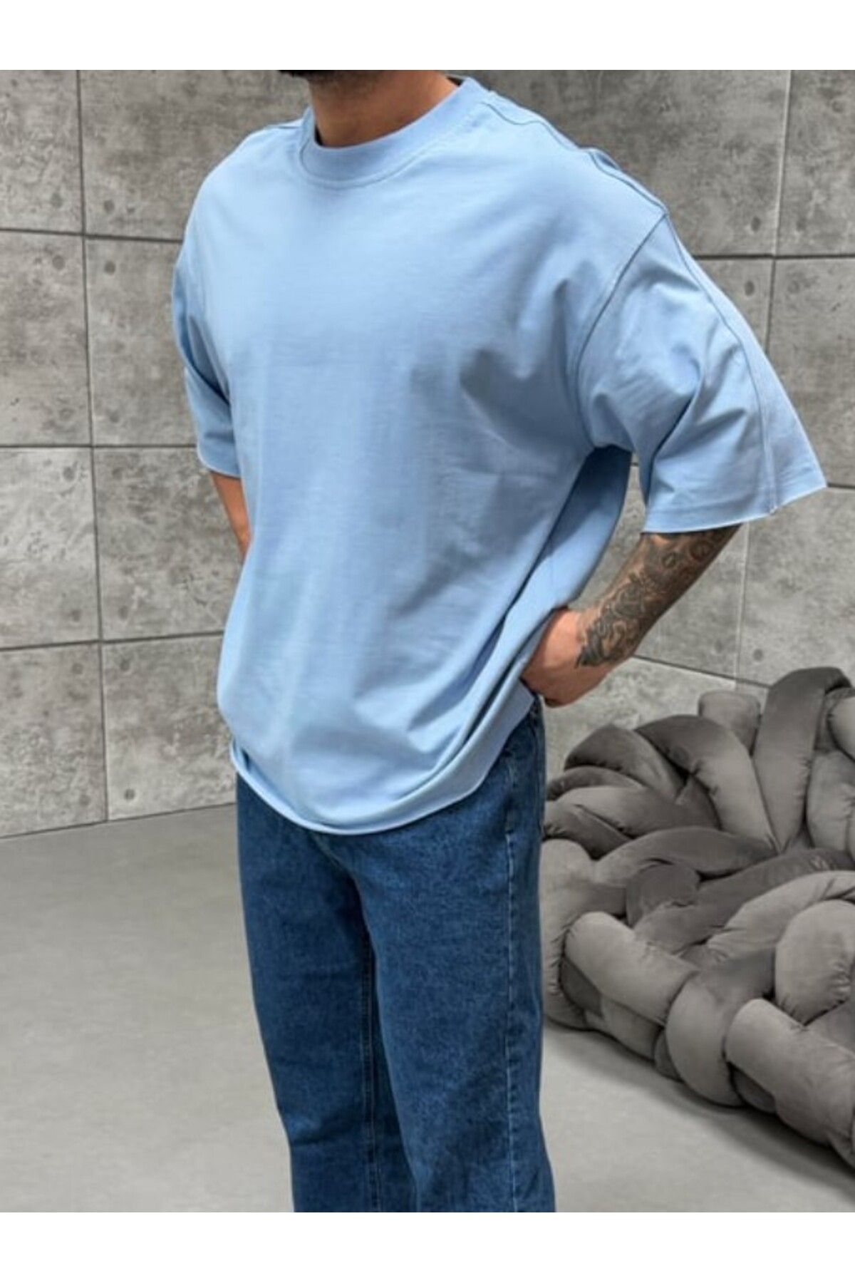 SCSARVİN Düz Compak Oversize T-Shirt PNC