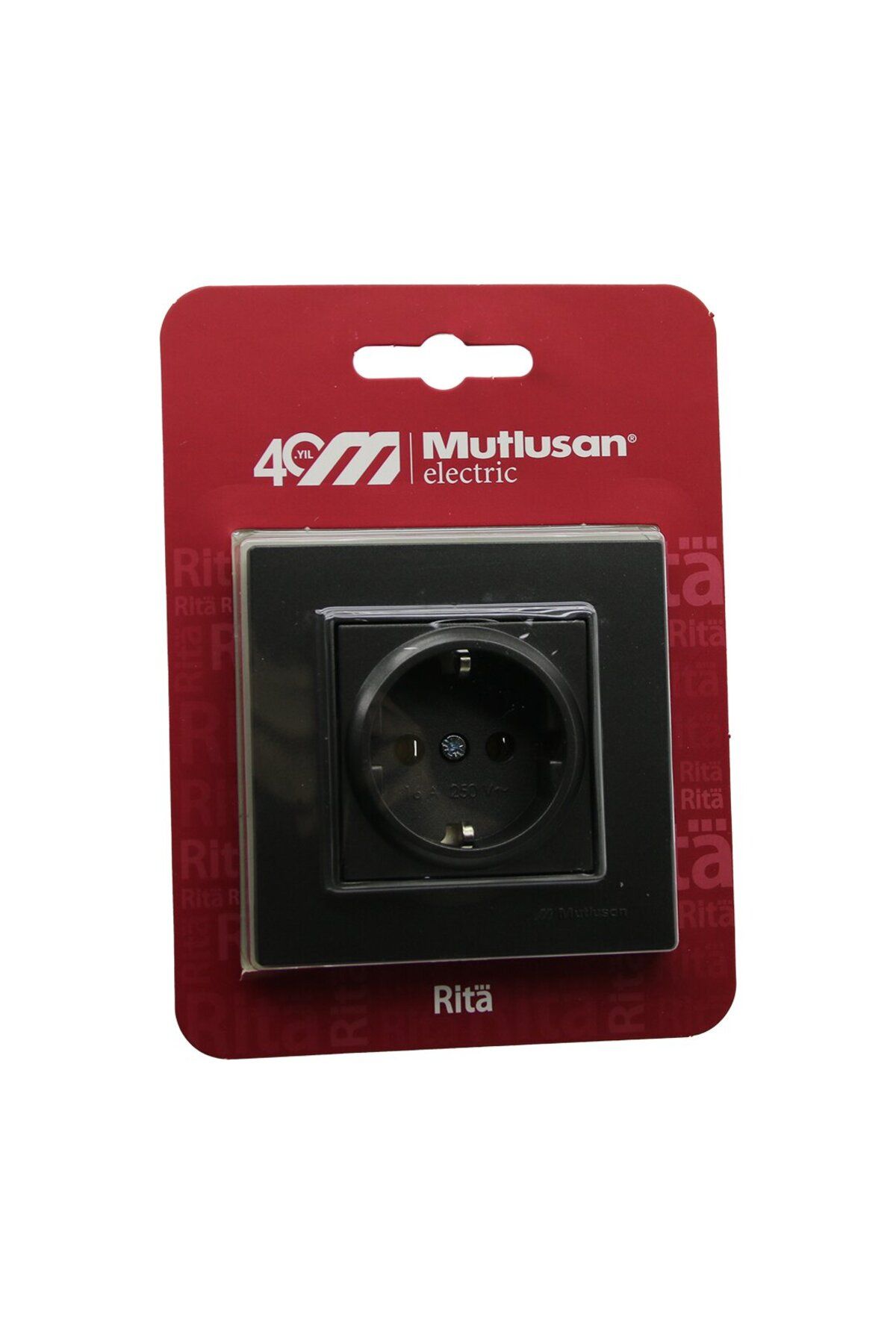 İklimStore MUTLUSAN RİTA-2220 600 0295B BLİSTERLİ - KARTLI FÜME - TOPRAKLI PRİZ ÇERÇEVELİ (5131)