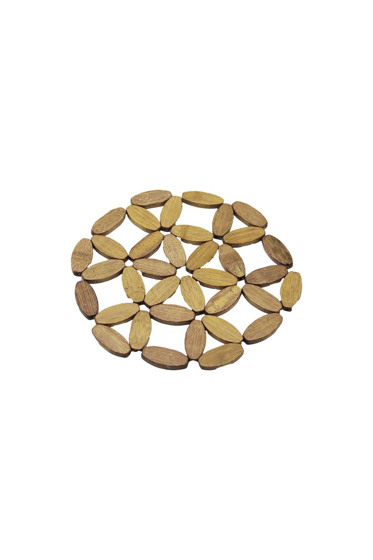 İklimStore YUVARLAK ÇİÇEK MODEL BONCUK AHŞAP NİHALE ÇAP: 20.5CM (5131)