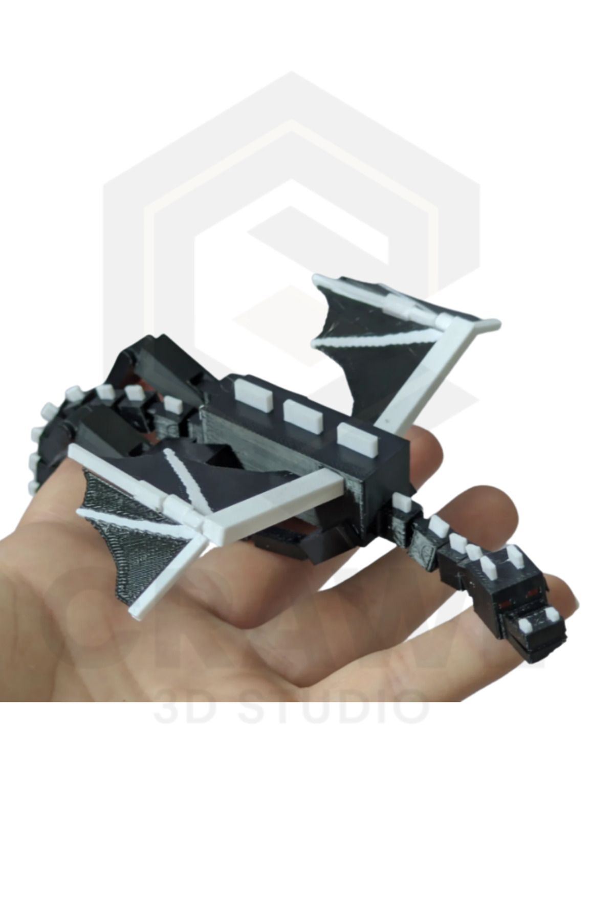 CRAWL 3D STUDIO Minecraft Ejderha Figürü – Ender Dragon – 18 cm