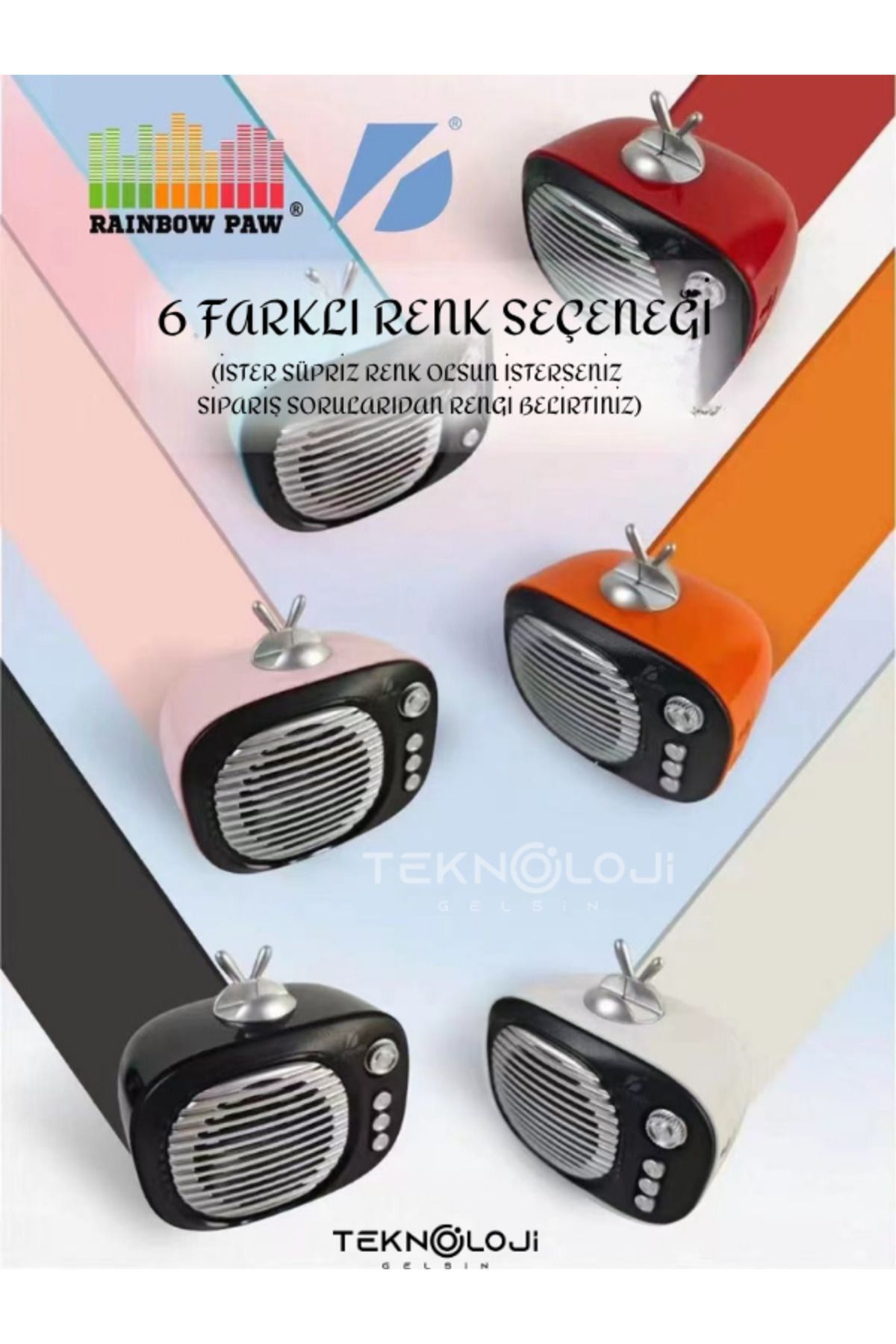 Teknoloji Gelsin KTS-1693 Bluetooth Hoparlör Speaker Mini 5 Watt Taşınabilir Ses Bombası Sd Kart/Fm Radyo/Aux Grişli