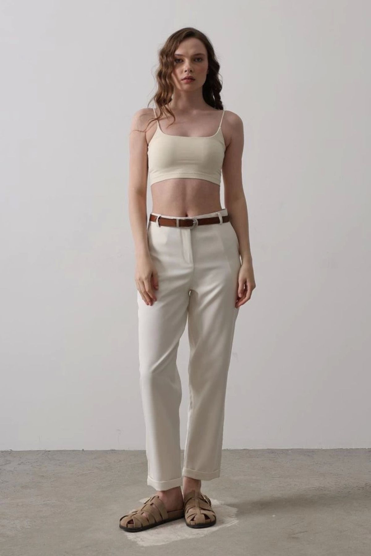 Omarı Modern Havuç Pantolon - Ekru