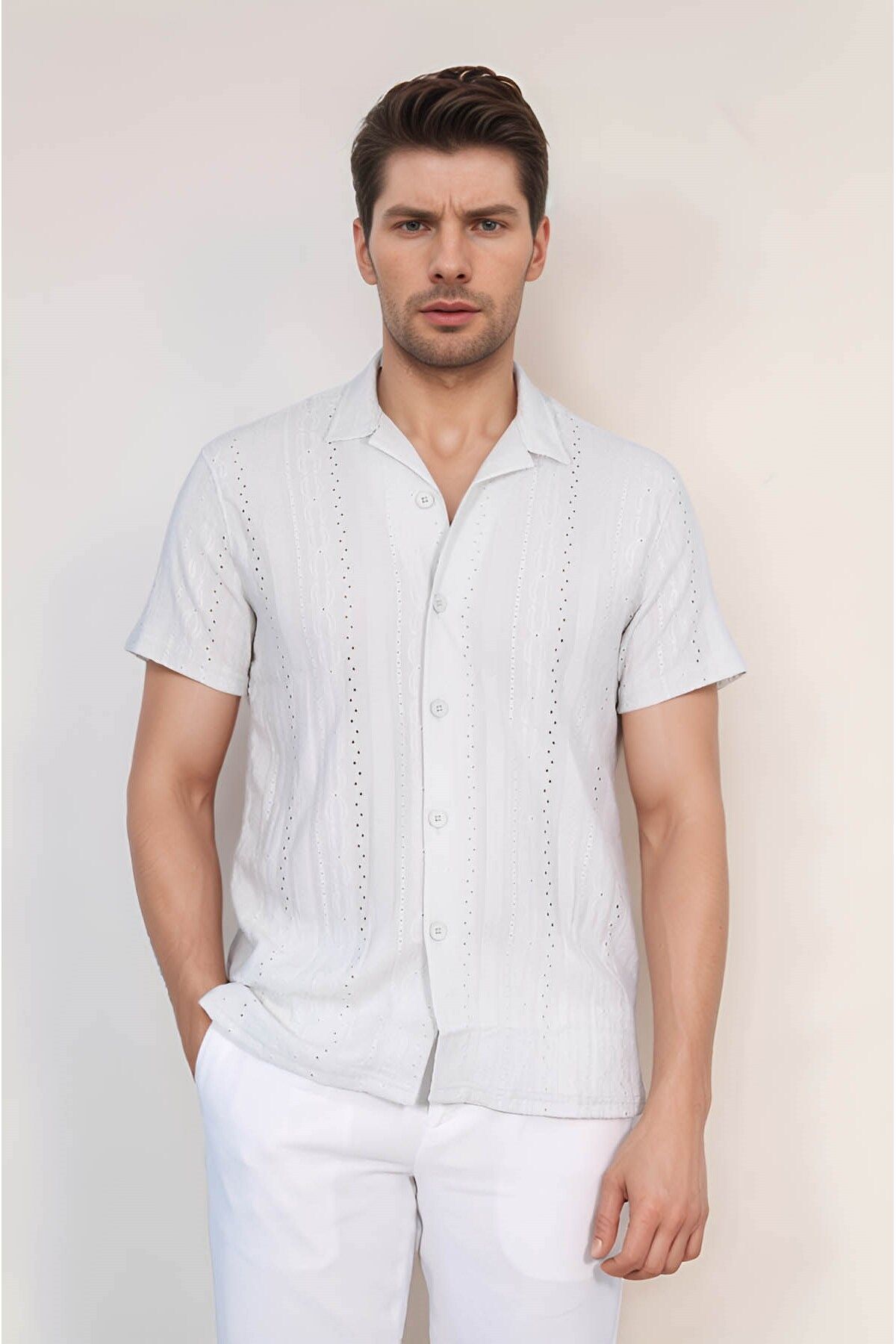 Velvarde DELİKLİ DÜĞMELİ TSHIRT GRİ